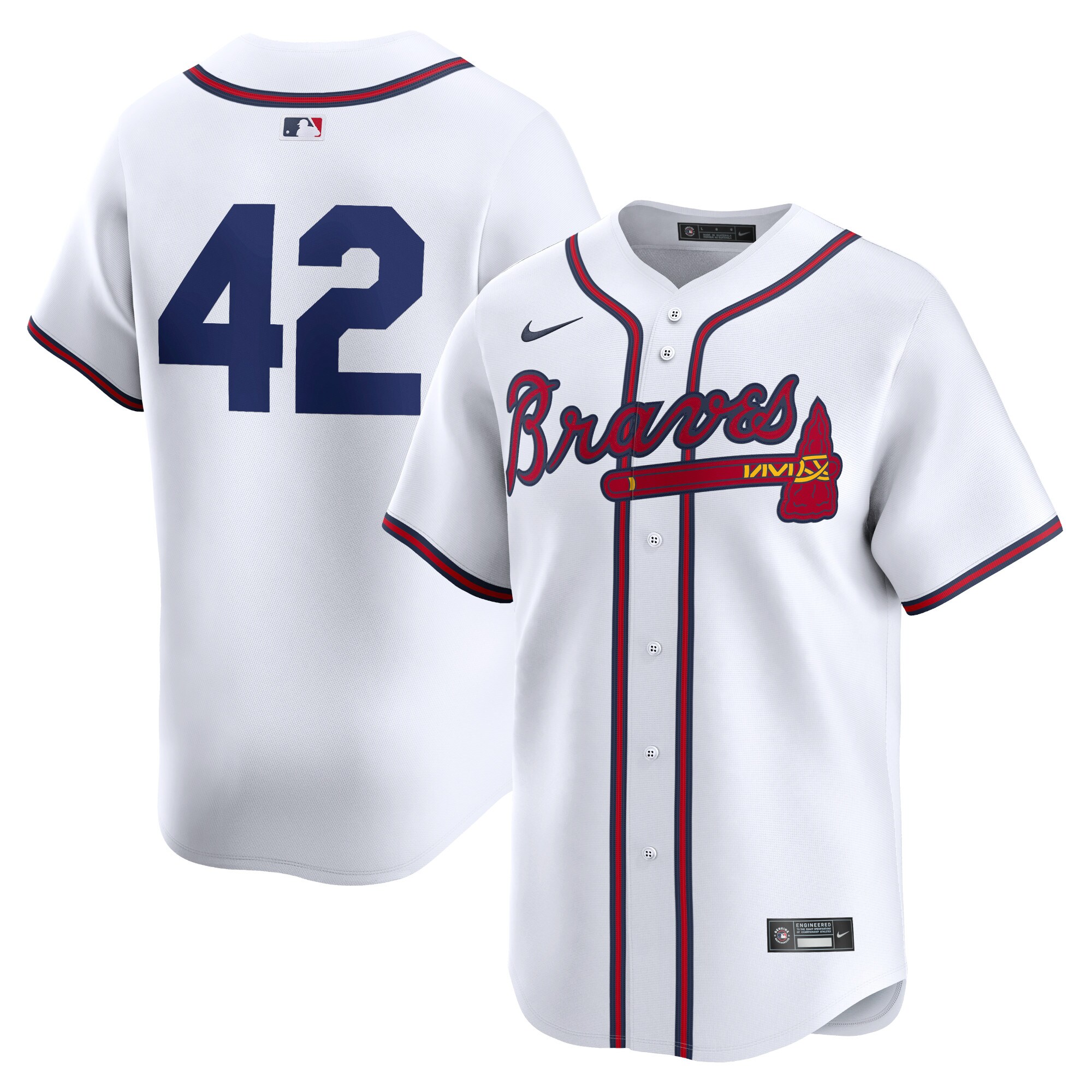 Atlanta Braves 2024 Jackie Robinson Day Home Limited JerseyÃƒâ€šÃ‚Â ÃƒÂ¢Ã¢â€šÂ¬Ã¢â‚¬Å“ White