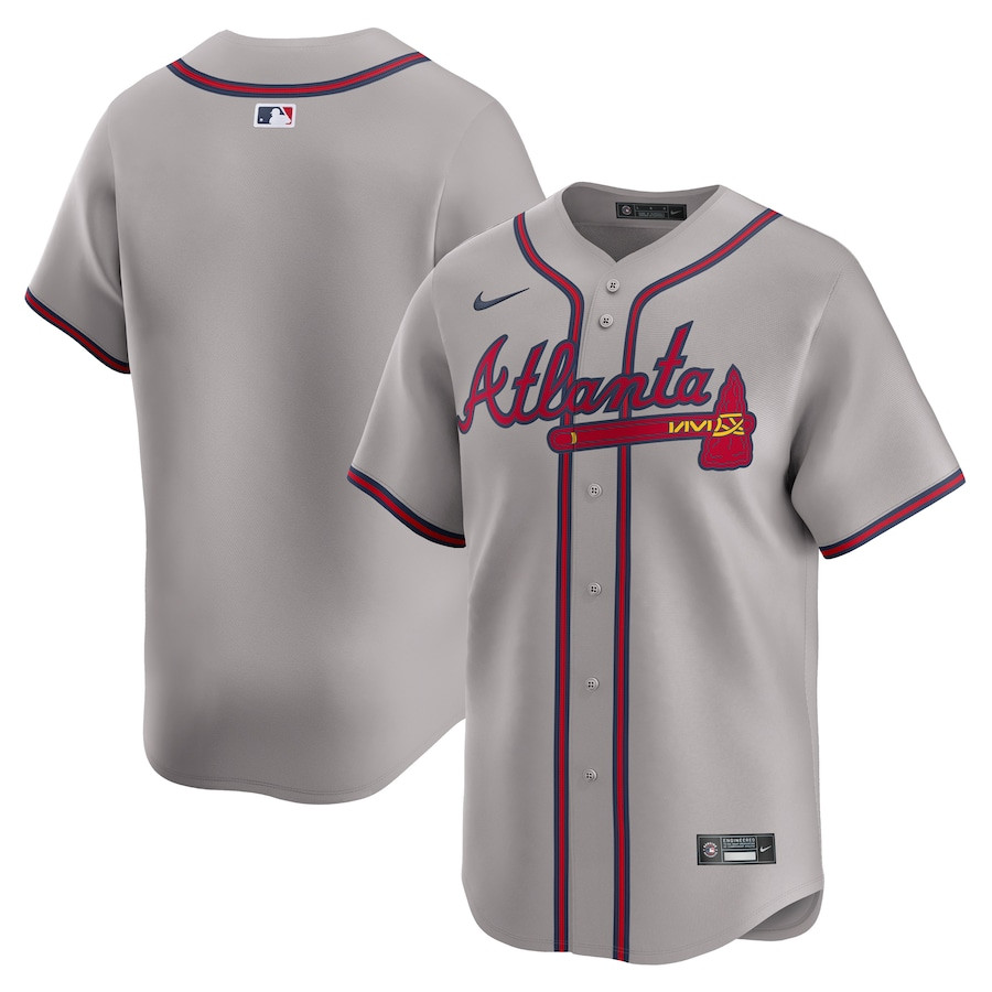 Atlanta Braves Away Limited Men Jersey - Gray - JS954