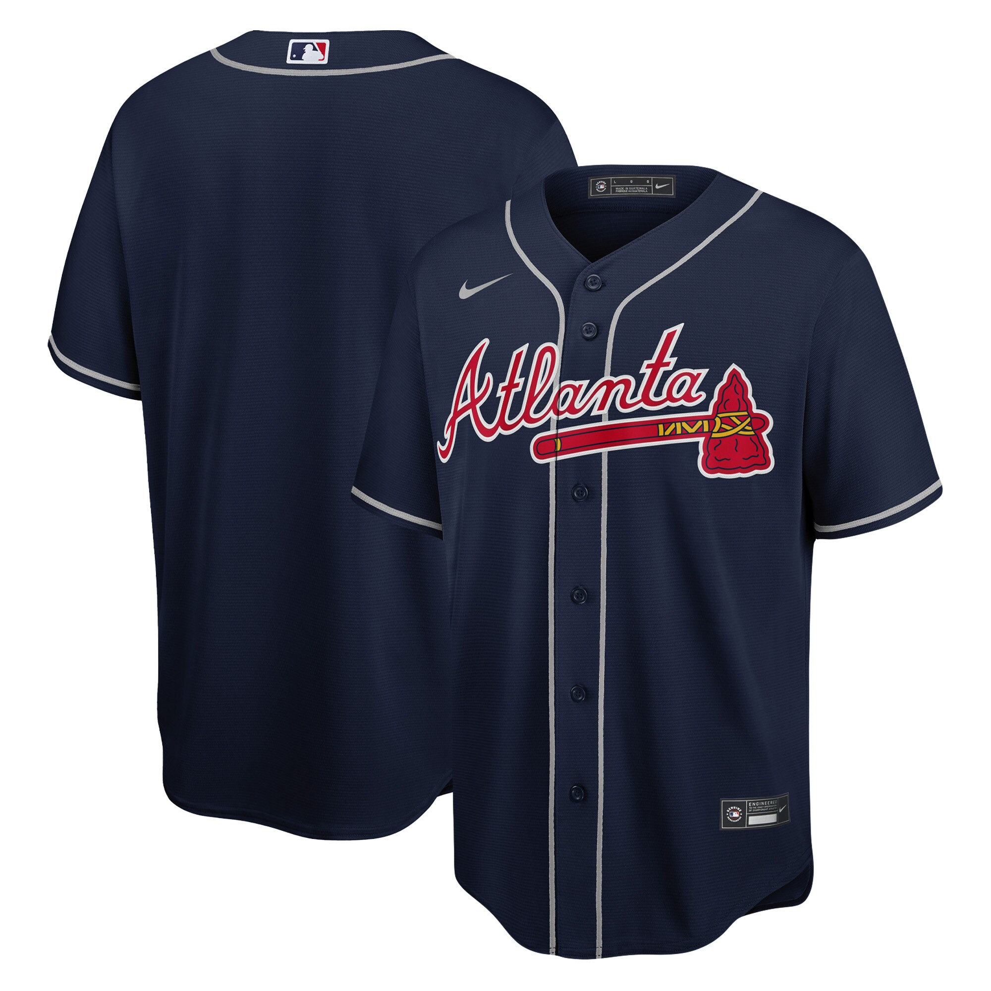 Atlanta Braves Big & Tall Alternate Replica Team Jersey - Navy