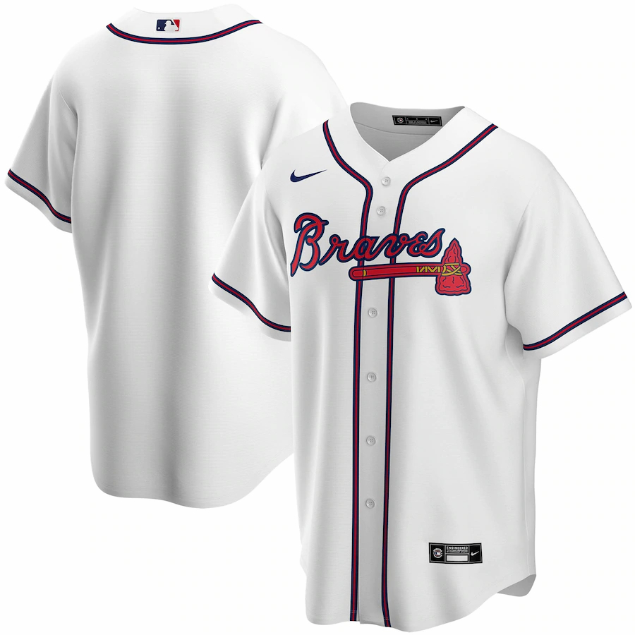 Atlanta Braves Home 2020 Replica Team Jersey ÃƒÂ¢Ã¢â€šÂ¬Ã¢â‚¬Å“ White