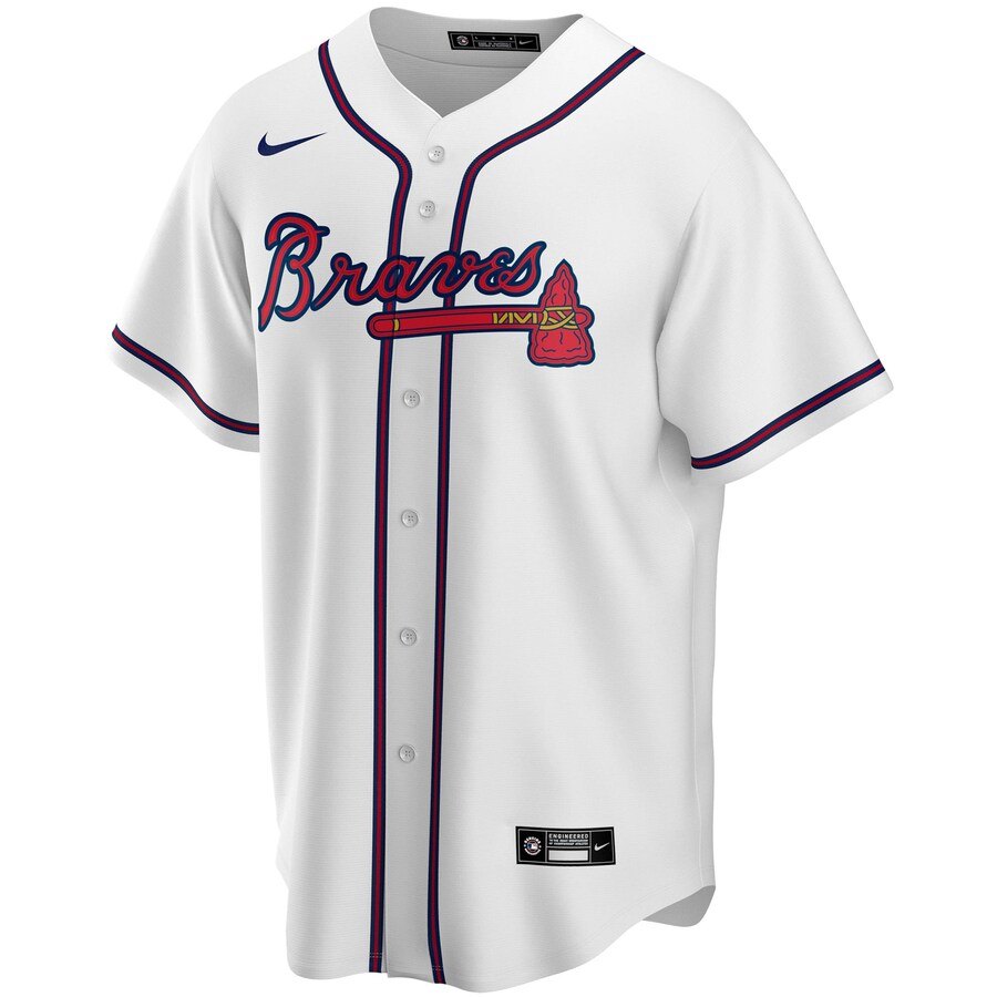 Alternative view of Atlanta Braves Home 2020 Replica Team Jersey ÃƒÂ¢Ã¢â€šÂ¬Ã¢â‚¬Å“ White