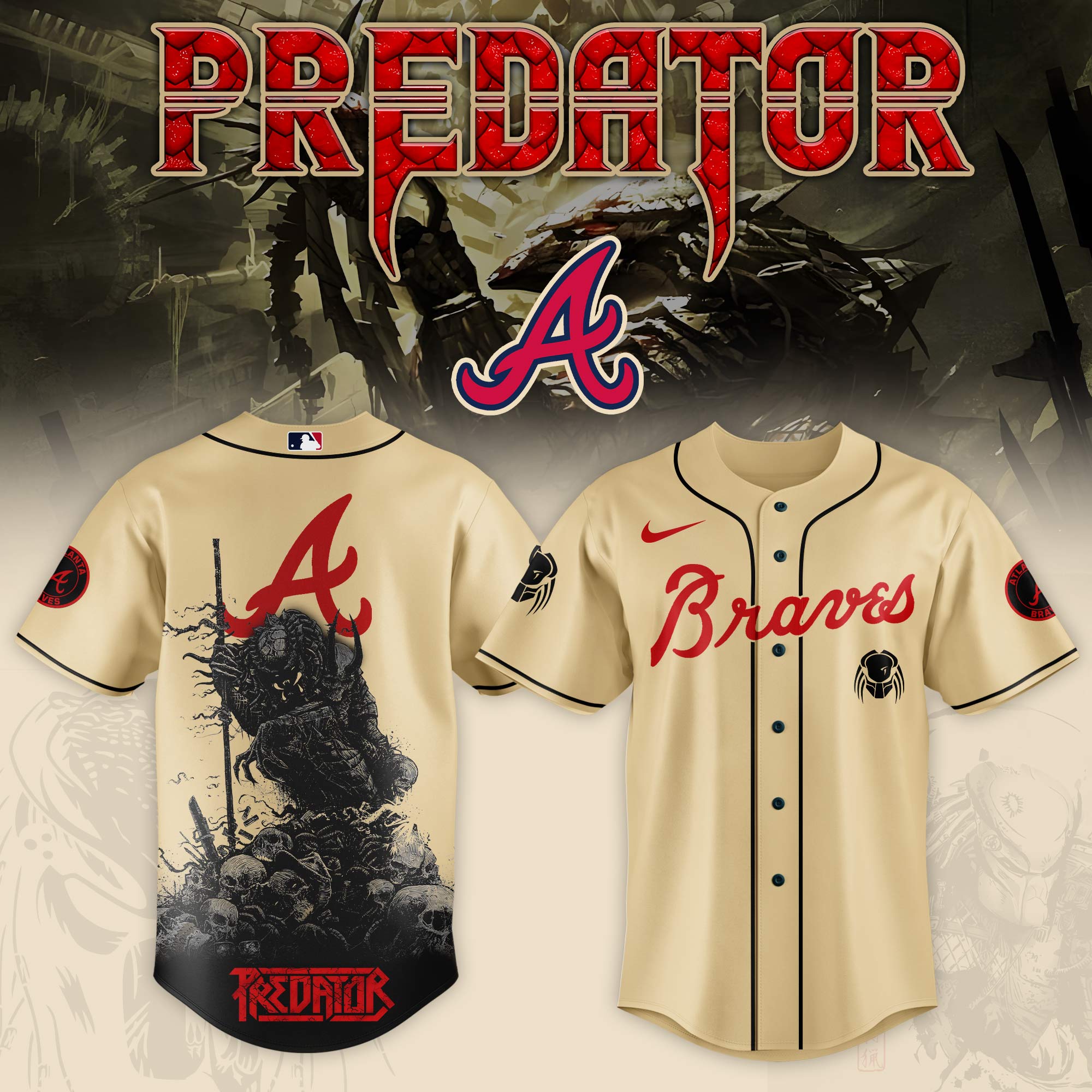 Atlanta Braves Mlb X Predator Baseball Jersey