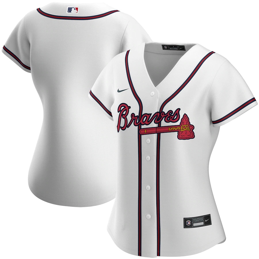 Atlanta Braves Women's Home 2020 Replica Team Jersey ÃƒÂ¢Ã¢â€šÂ¬Ã¢â‚¬Å“ White