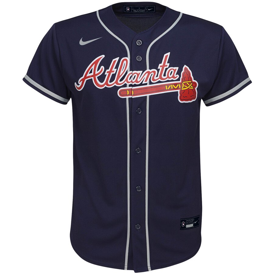 Alternative view of Atlanta Braves Youth Alternate 2020 Replica Team Jersey - Navy