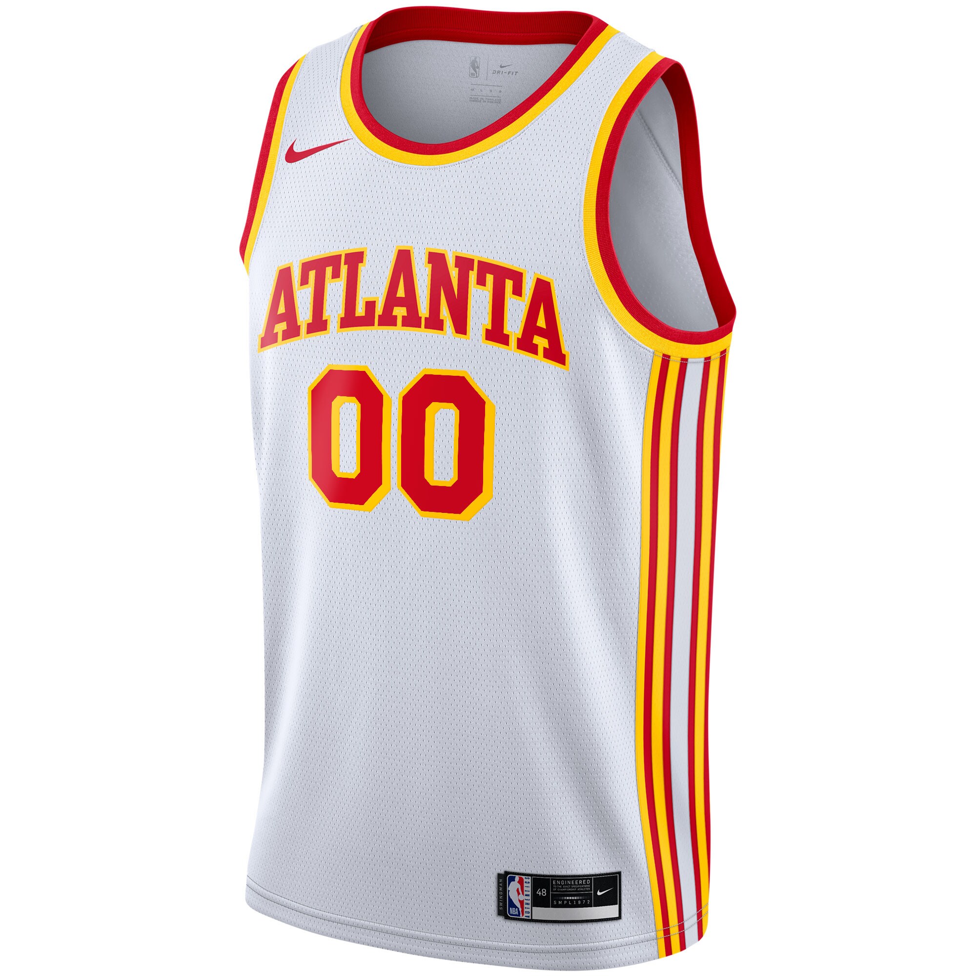 Alternative view of Atlanta Hawks 2020/21 Swingman Custom Jersey - Association Edition - White