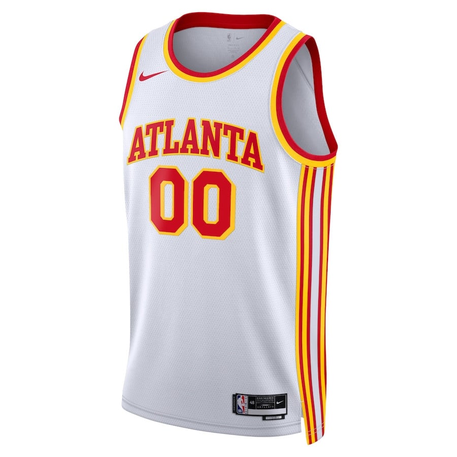 Alternative view of Atlanta Hawks 2023/24 Association Swingman Custom Men Jersey - White - JS266 