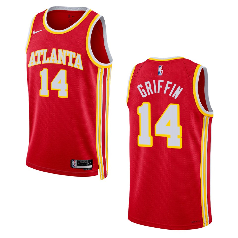 Atlanta Hawks Aj Griffin 2022-23 Icon Edition Red Swingman Jersey