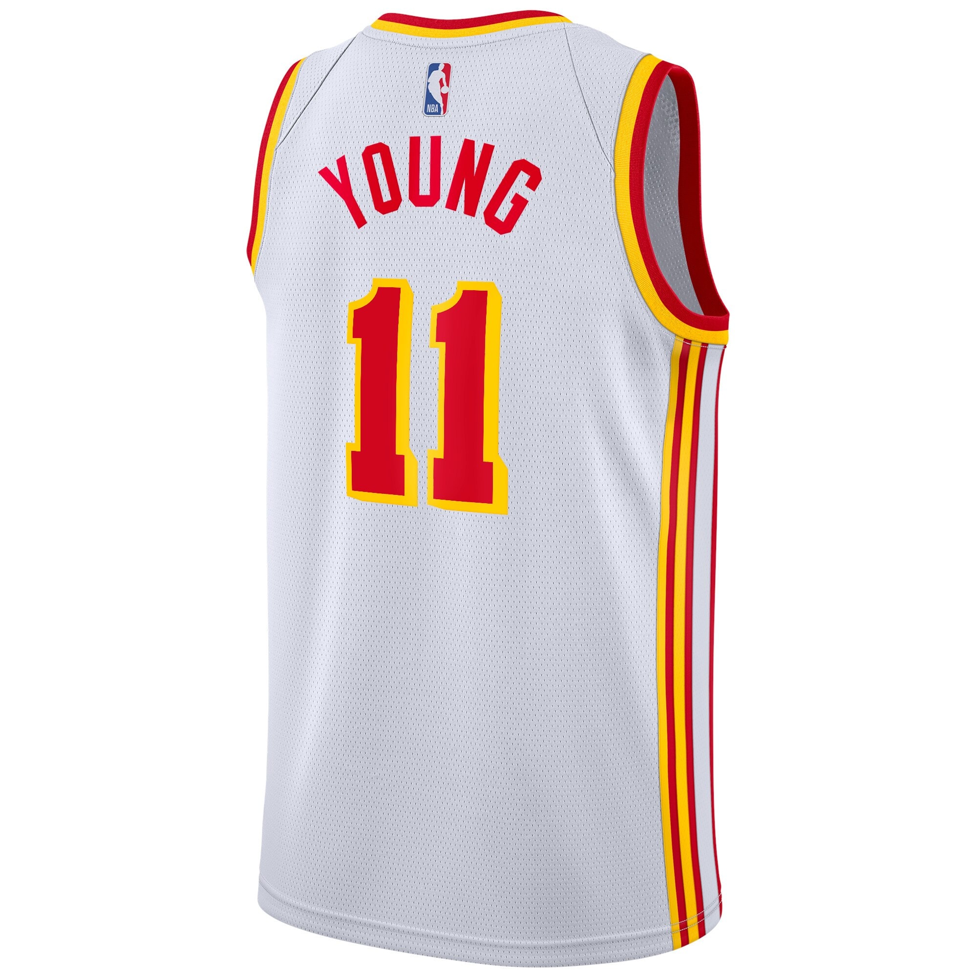 Alternative view of Atlanta Hawks Association Edition Swingman Jersey - White - Trae Young - Youth - JS544 
