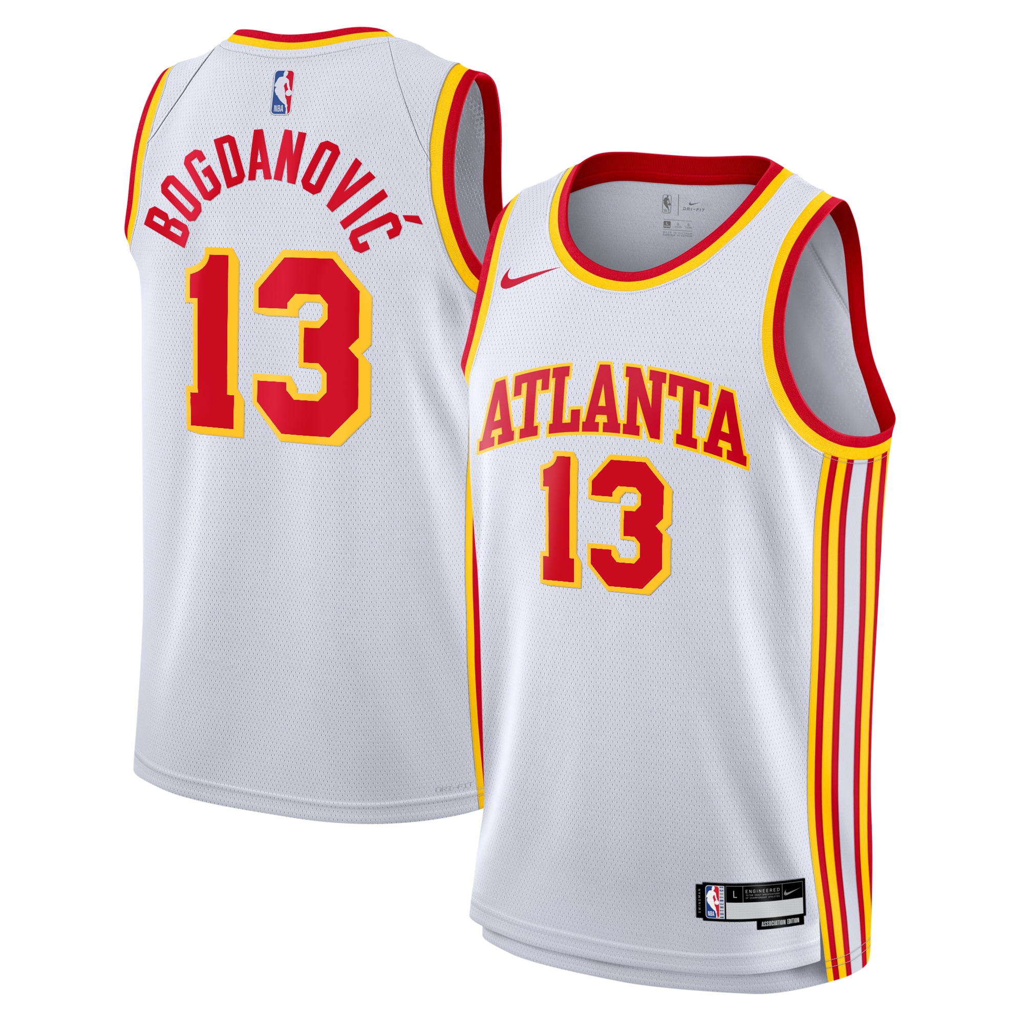 Atlanta Hawks Association Swingman Jersey - White - Bogdan Bogdanović - Youth - JS568 