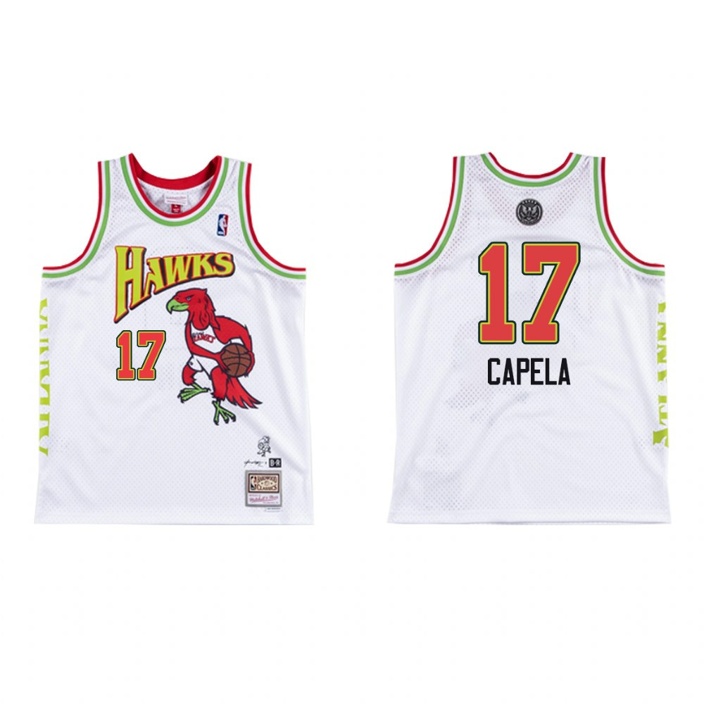 Atlanta Hawks BR Remix Clint Capela 17 White Jersey - JS594 