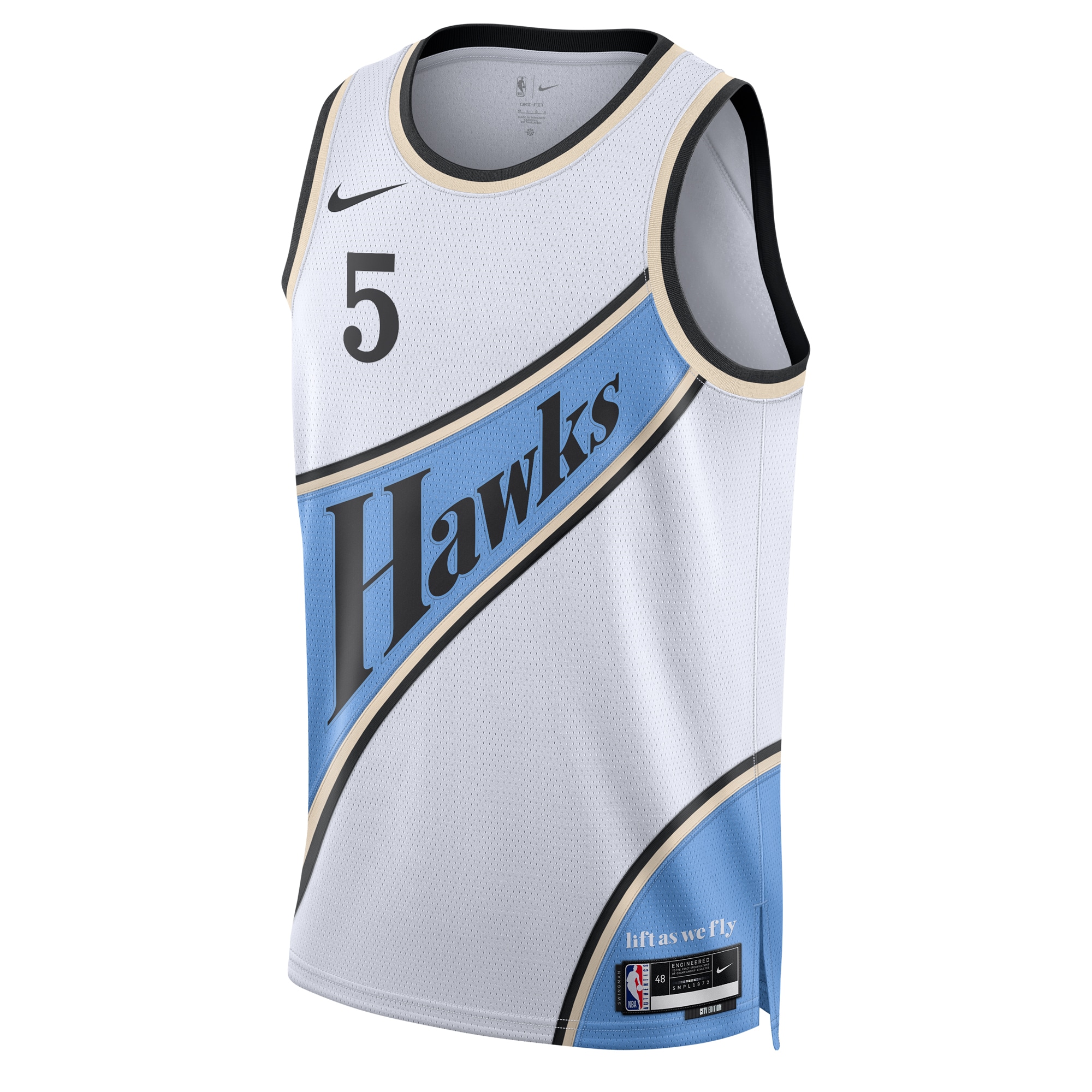 Alternative view of Atlanta Hawks City Edition Swingman Jersey 2024 - White - Dyson Daniels - Unisex - JS186 