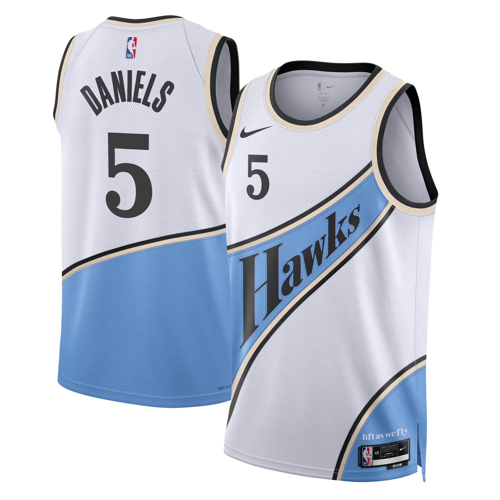 Atlanta Hawks City Edition Swingman Jersey 2024 - White - Dyson Daniels - Unisex - JS186 