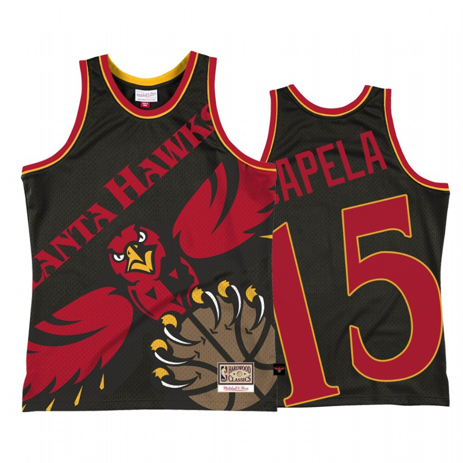 Atlanta Hawks Clint Capela 15 Black Big Face 2.0 Jersey - JS357 