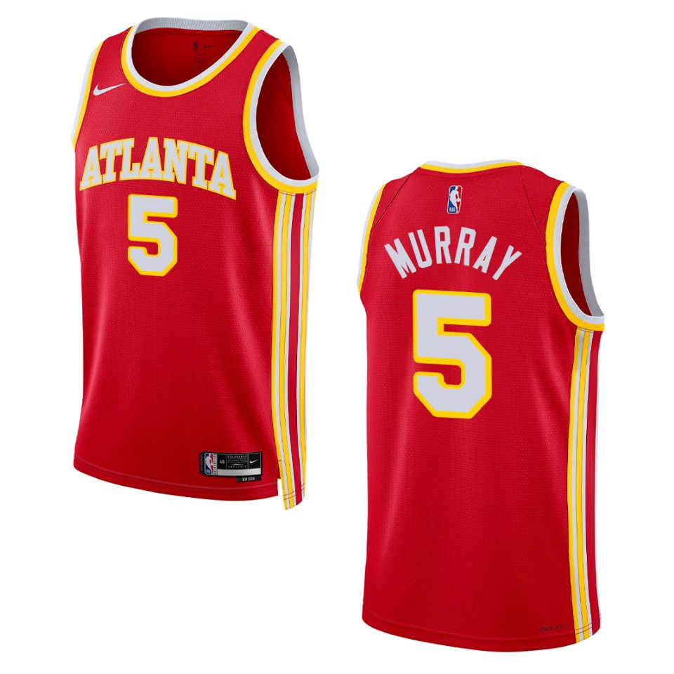 Atlanta Hawks Dejounte Murray 2022-23 Icon Edition Red Swingman Jersey