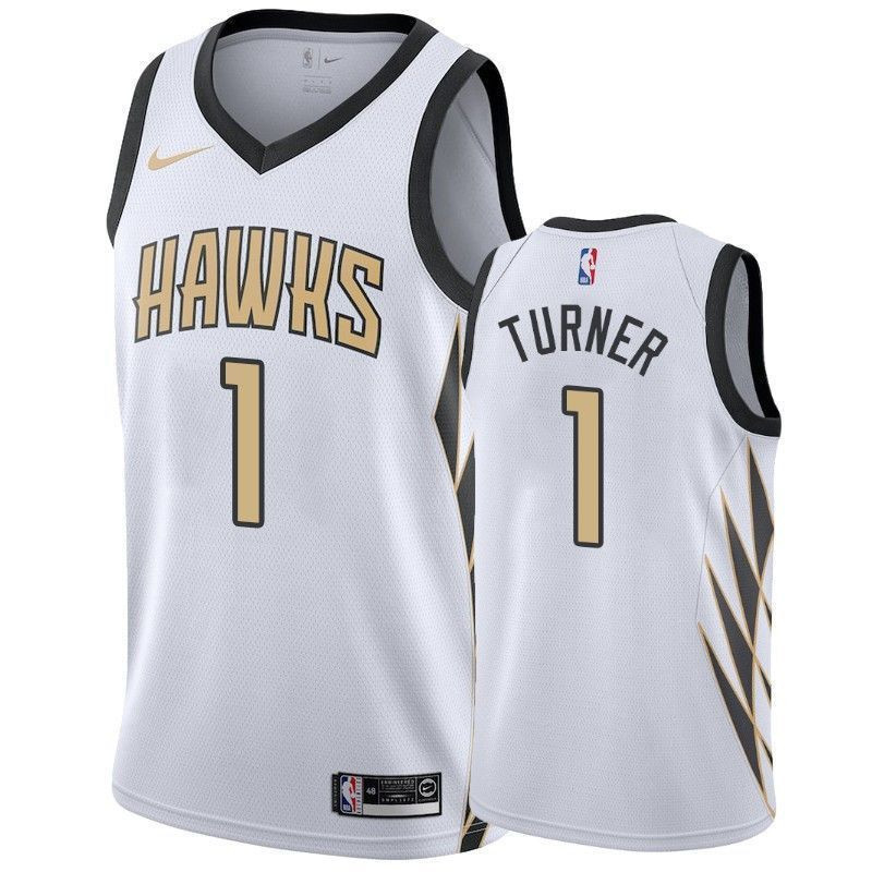 Atlanta Hawks Evan Turner 1 City Men's Jersey - JS561 
