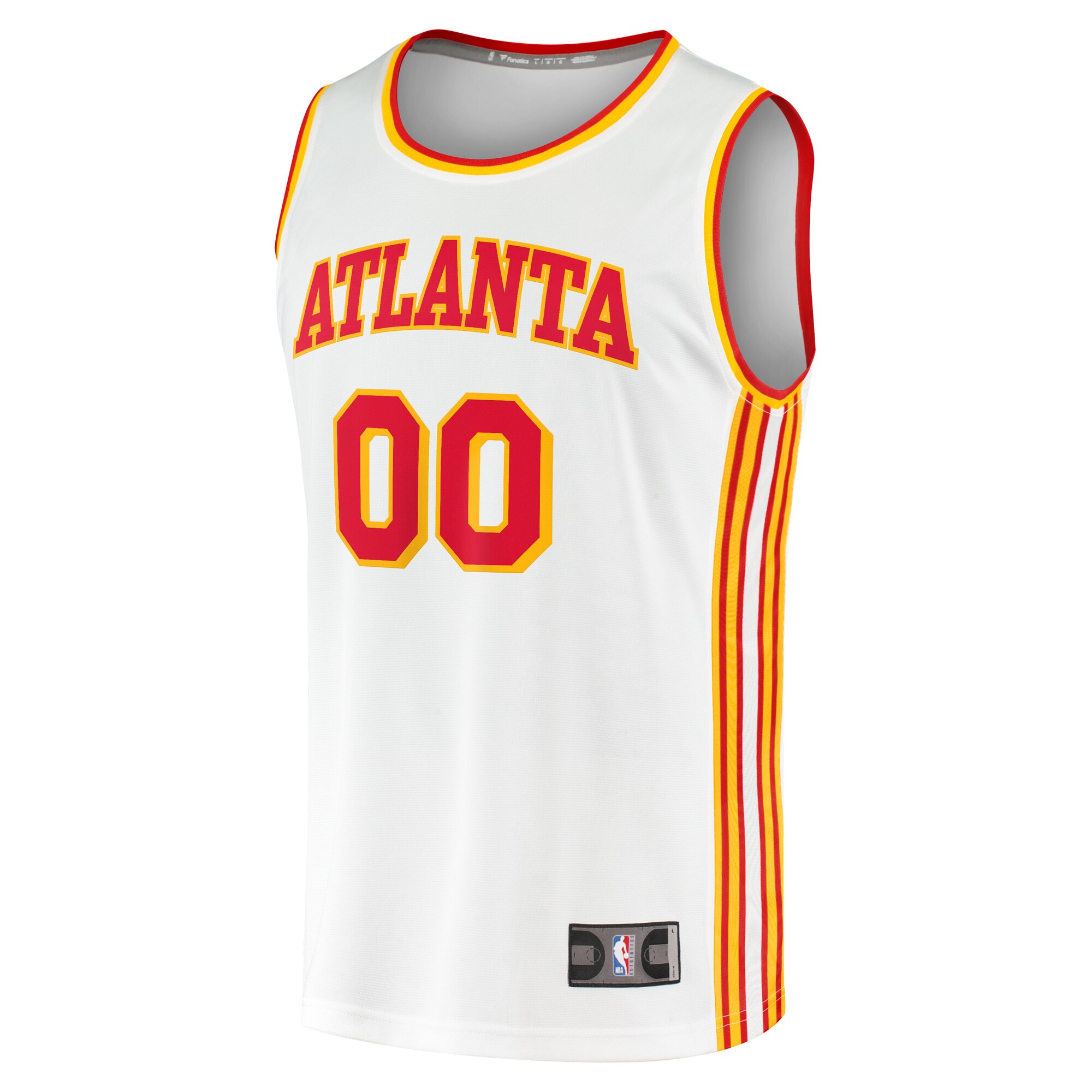 Alternative view of Atlanta Hawks Fanatics Youth Fast Break Replica Custom Jersey - Association Edition - White
