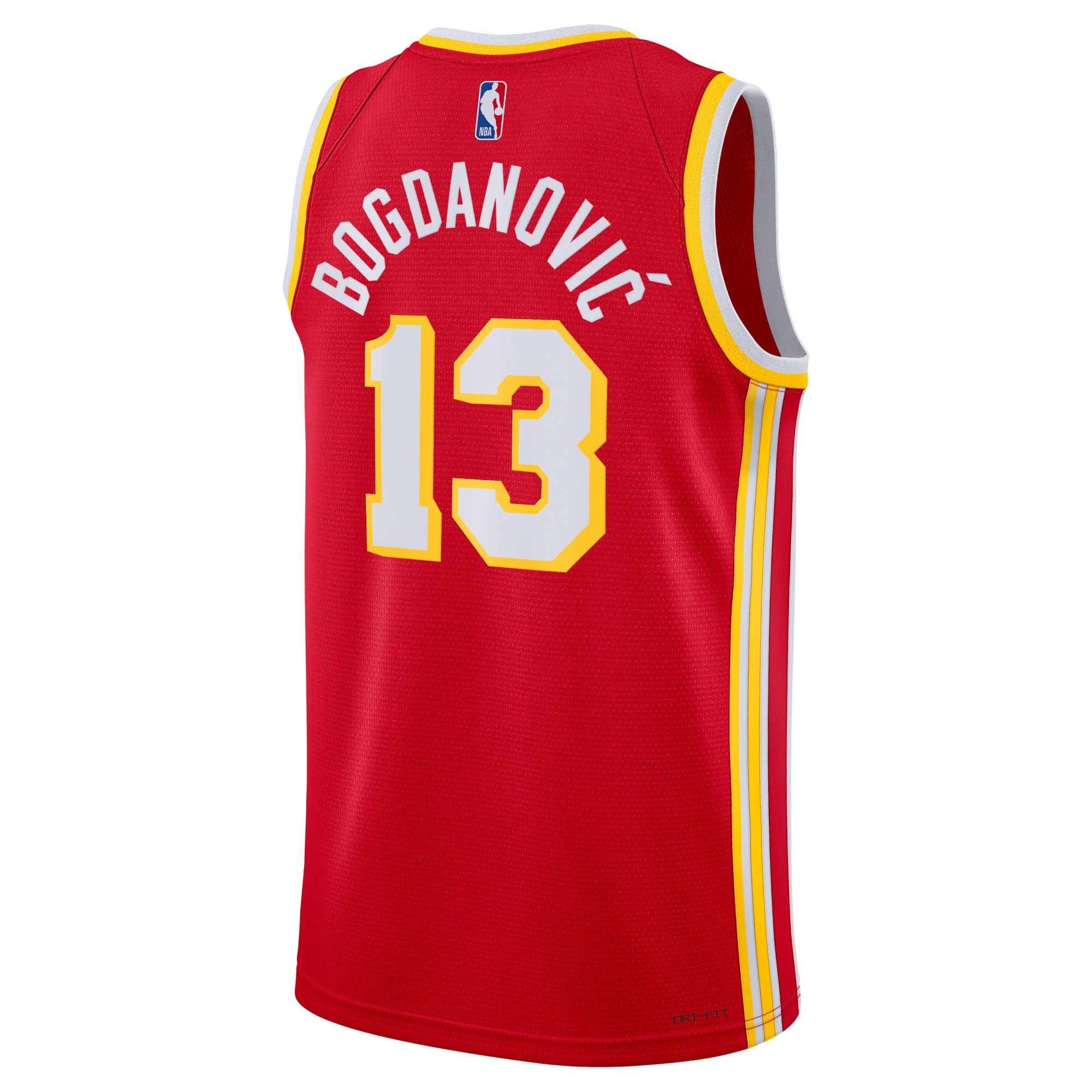 Alternative view of Atlanta Hawks Icon Edition Swingman Jersey - Red - Bogdan Bogdanović - Unisex - JS158 