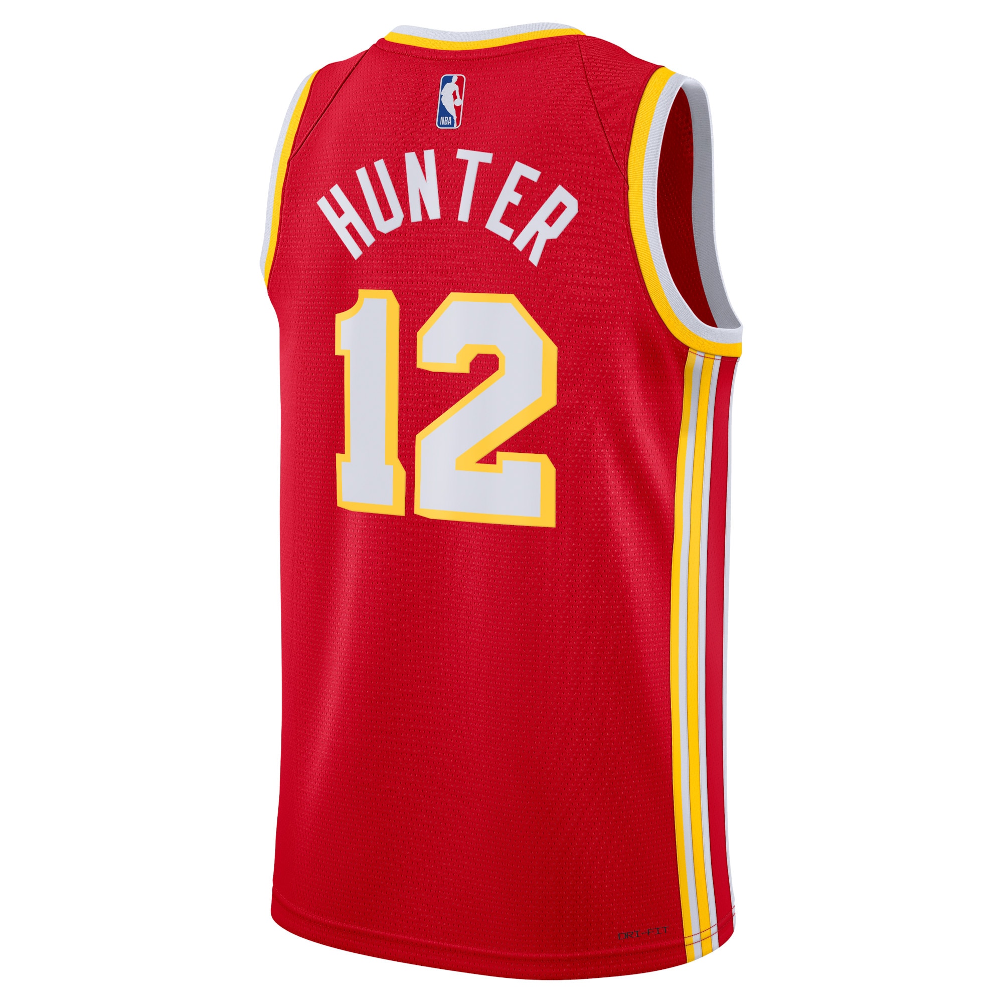 Alternative view of Atlanta Hawks Icon Edition Swingman Jersey - Red - De'Andre Hunter - Unisex - JS665 