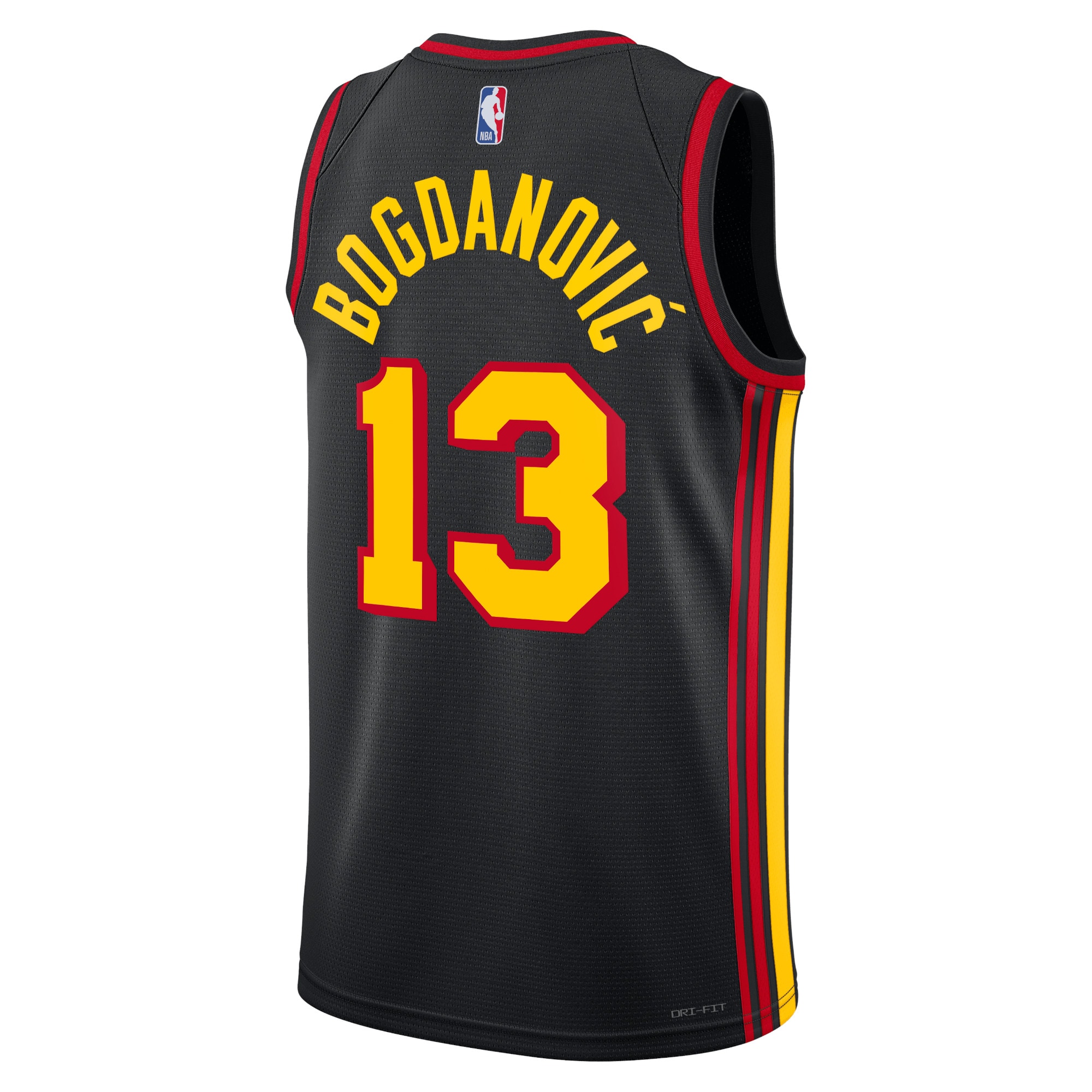 Alternative view of Atlanta Hawks Jordan Statement Edition Swingman Jersey - Black - Bogdan Bogdanovic - Unisex - JS963 