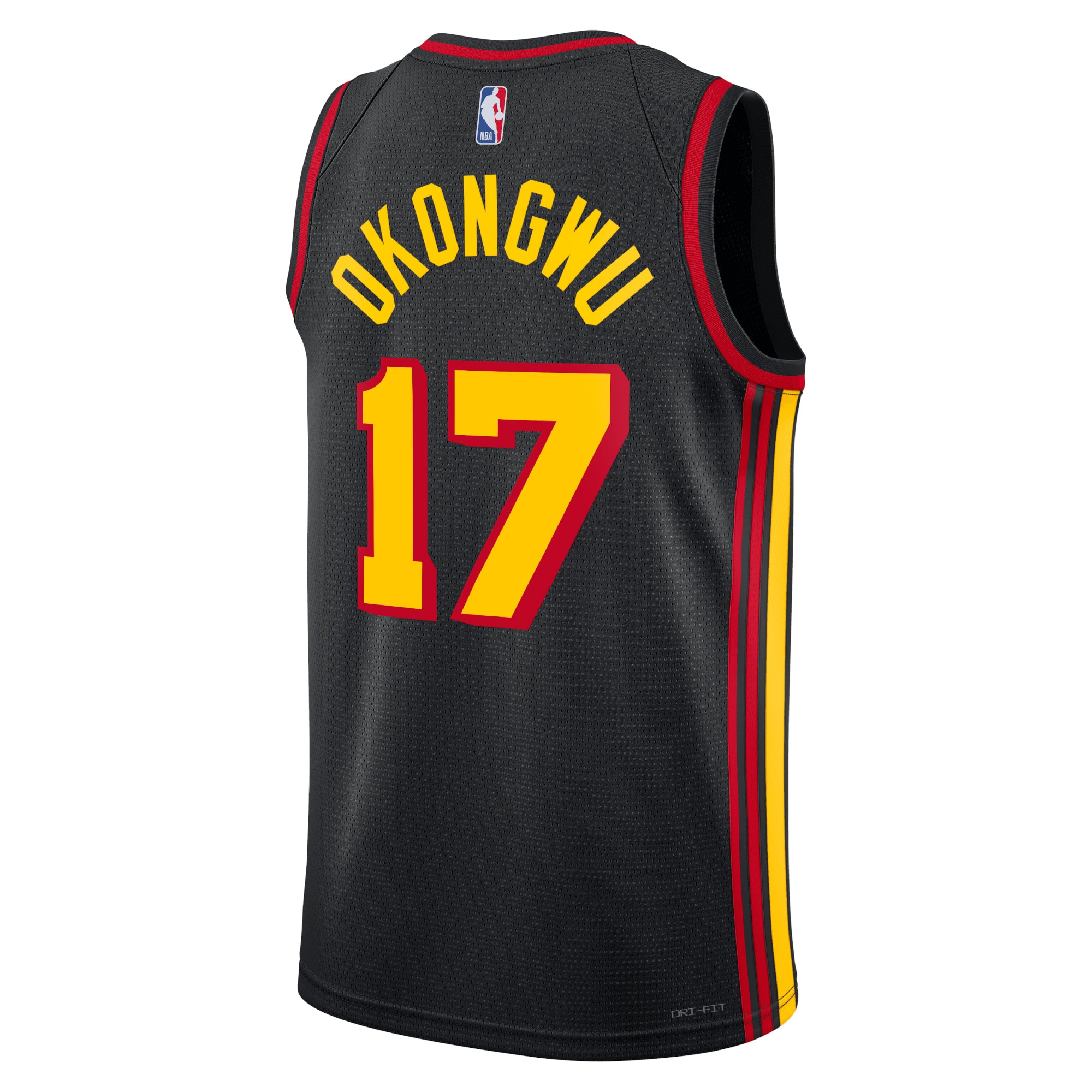 Alternative view of Atlanta Hawks Jordan Statement Edition Swingman Jersey - Black - Onyeka Okongwu - Unisex - JS571 