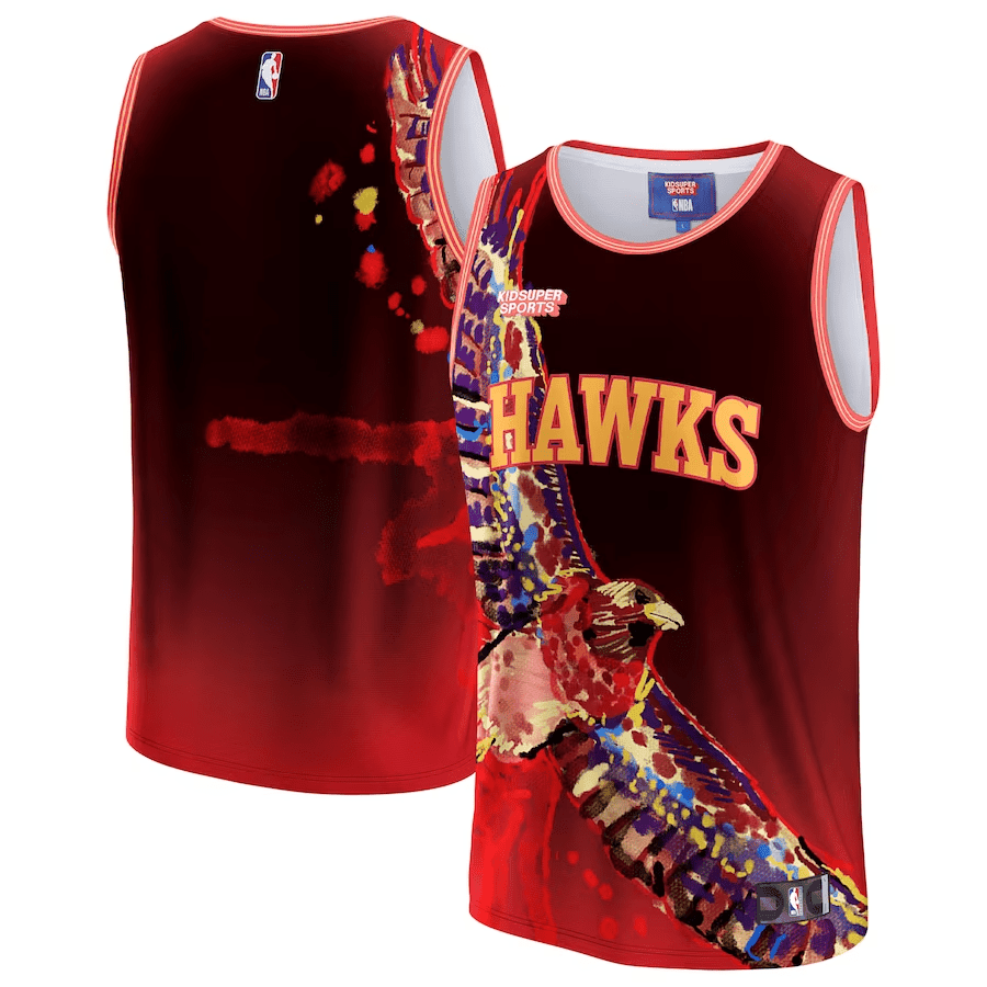 Atlanta Hawks NBA & KidSuper Studios Unisex Hometown Jersey - Red - JS167 