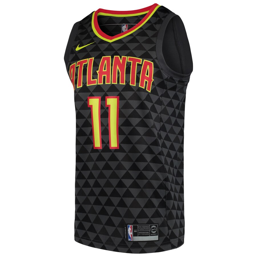 Alternative view of Atlanta Hawks Trae Young Men's Swingman Jersey - Black