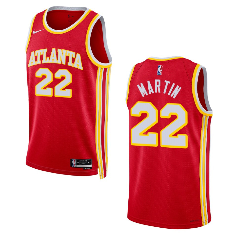 Atlanta Hawks Tyrese Martin 2022-23 Icon Edition Red Swingman Jersey