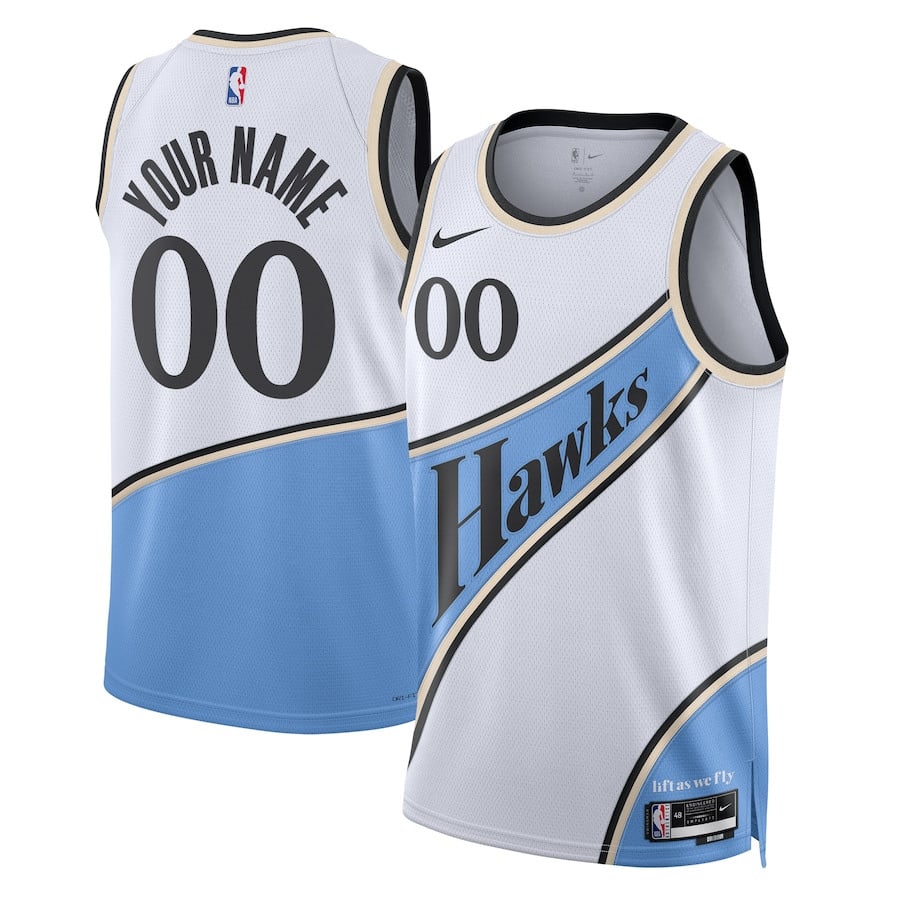 Atlanta Hawks Unisex 2024/25 Custom Swingman Jersey - City Edition - White - JS276 