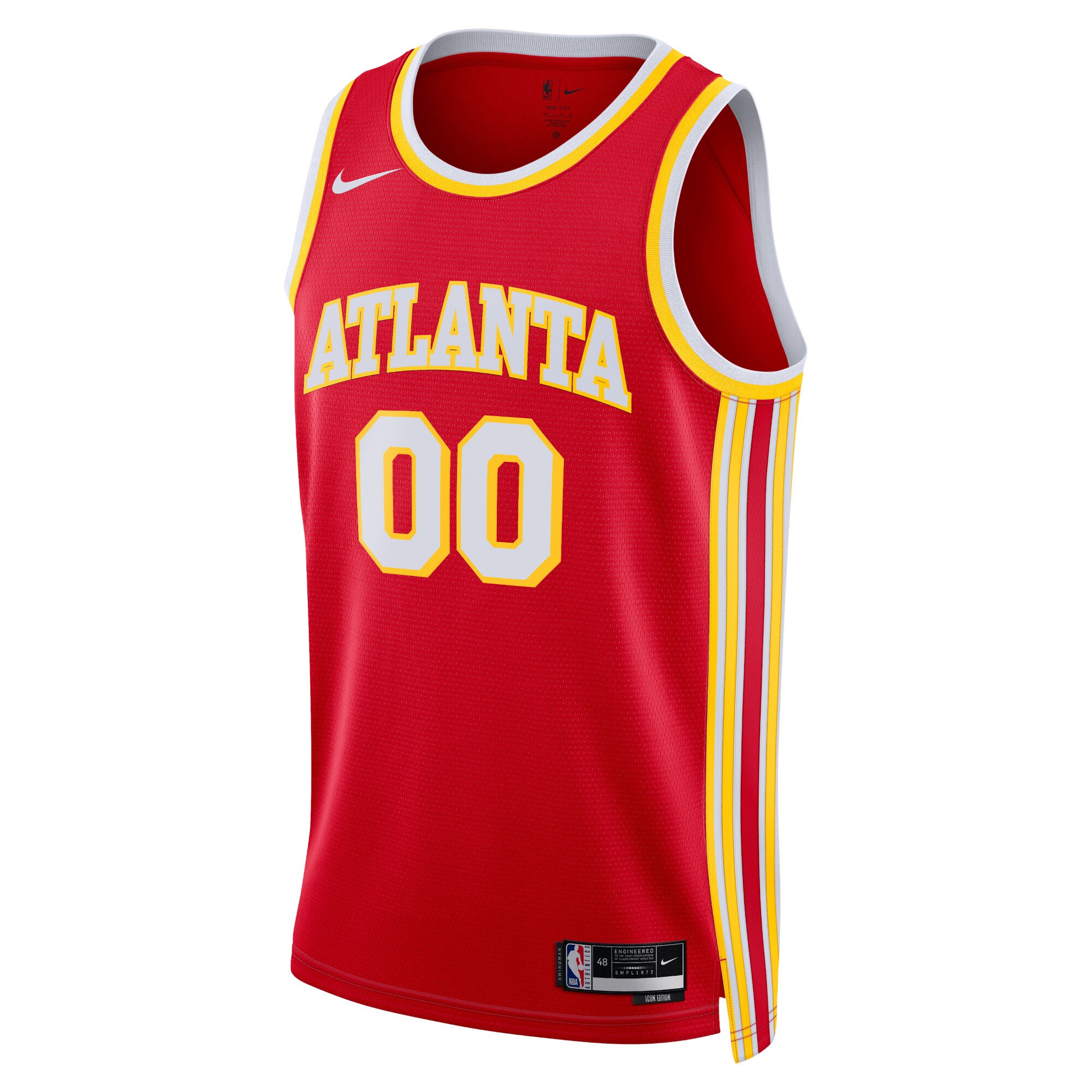 Alternative view of Atlanta Hawks Unisex Swingman Custom Jersey Red - Icon Edition