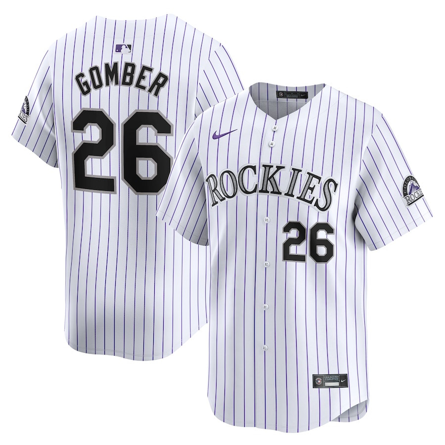 Austin Gomber 26 Colorado Rockies Home Limited Player Men Jersey - White