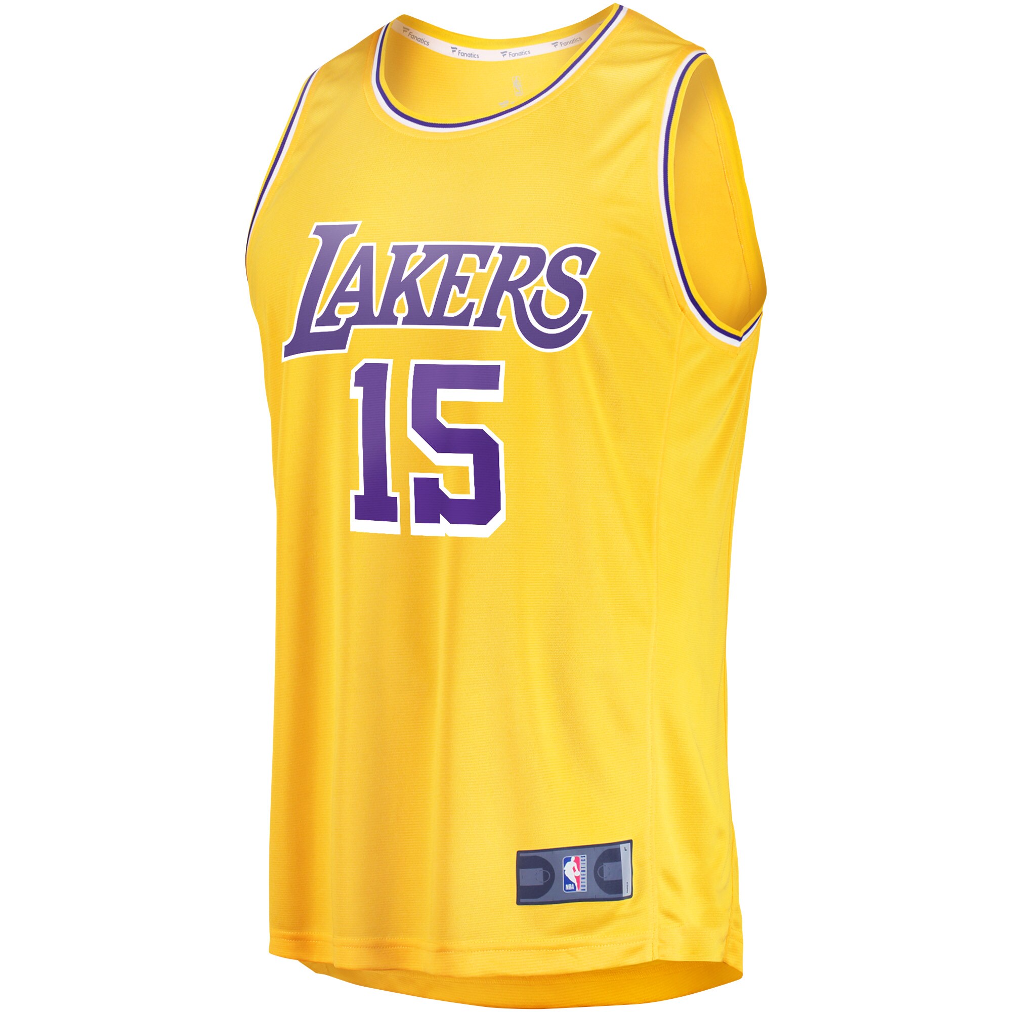 Alternative view of Austin Reaves Los Angeles Lakers Fanatics Youth Fast Break Player Jersey - Icon Edition - Gold