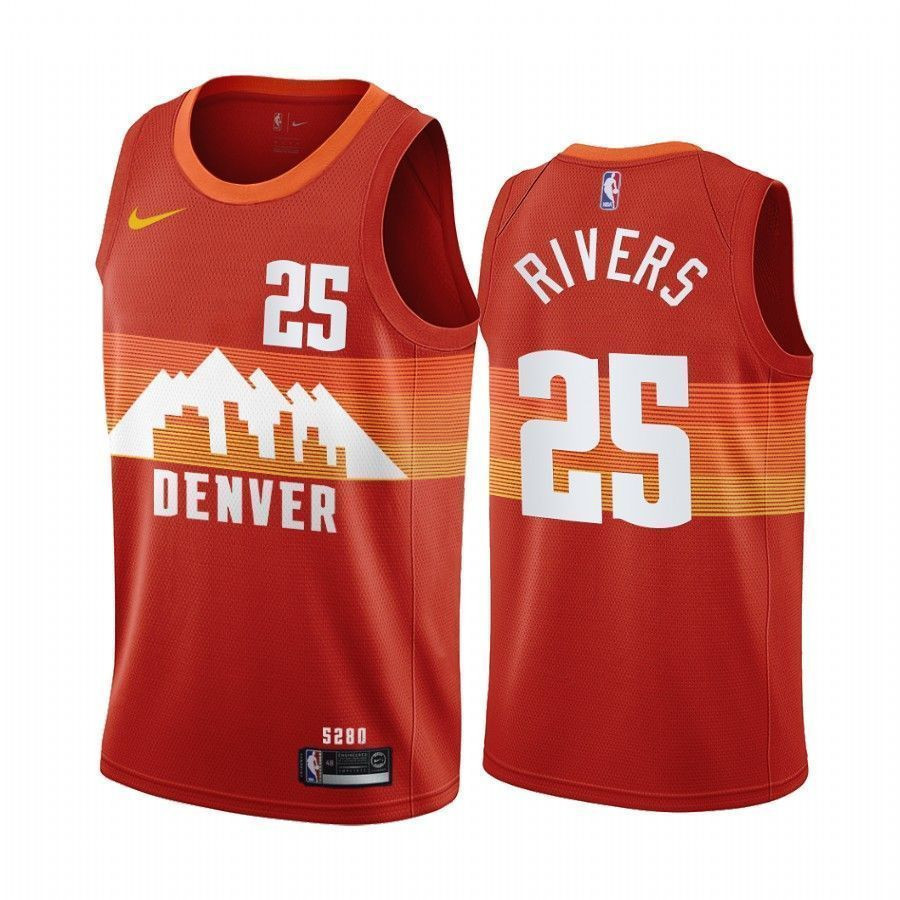 Austin Rivers Denver Nuggets City Edition Orange 25 Jersey - JS619 