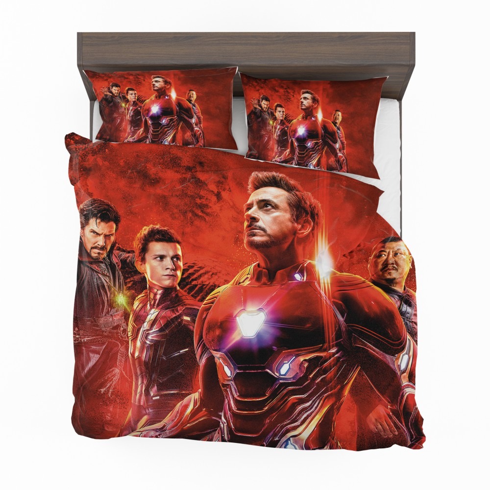 Alternative view of Avengers Infinity War Spider-Man Iron Man Doctor Strange Wong Bedding Set - Custom Bedding Set