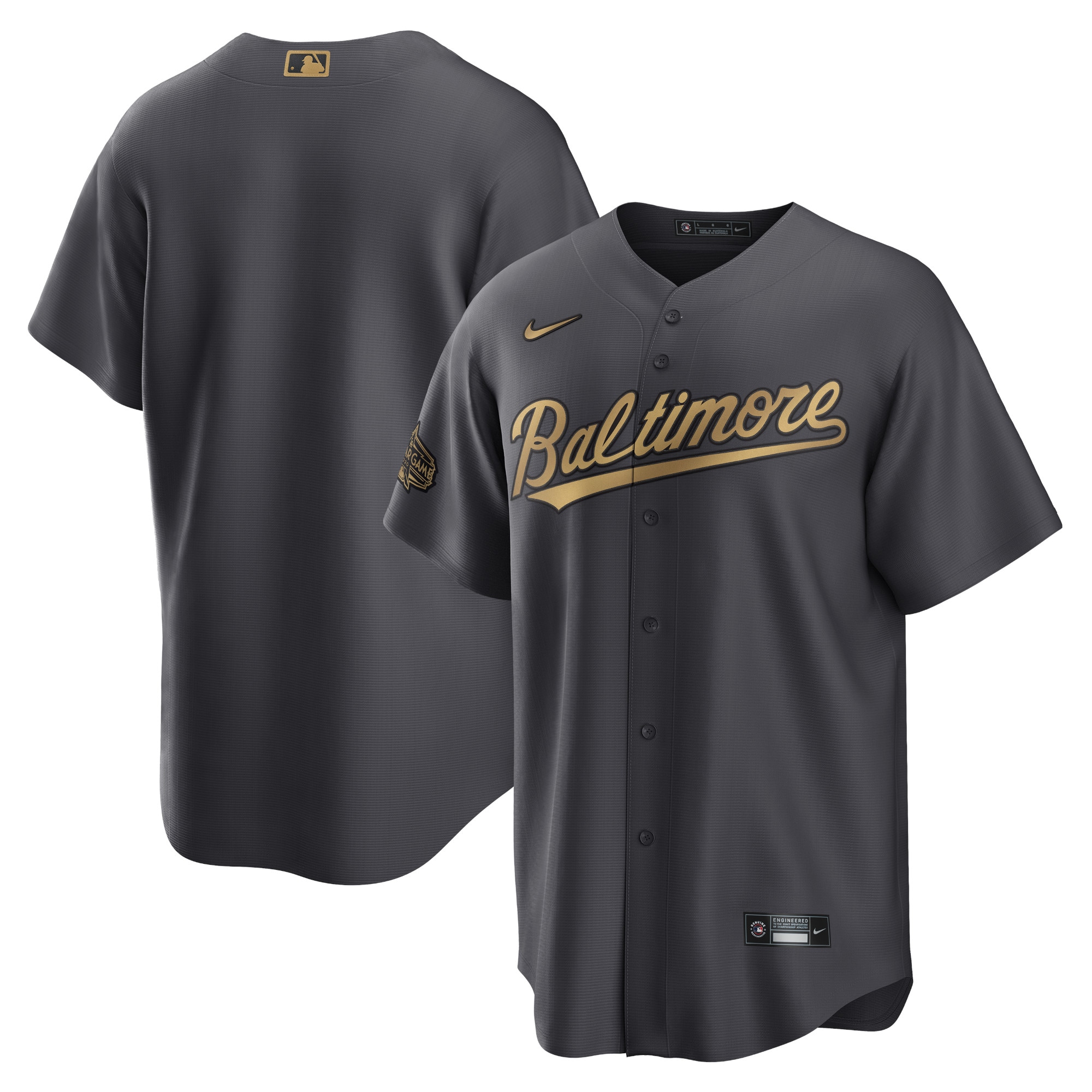 Baltimore Orioles 2022 Mlb All-star Game Replica Blank Jersey - Charcoal