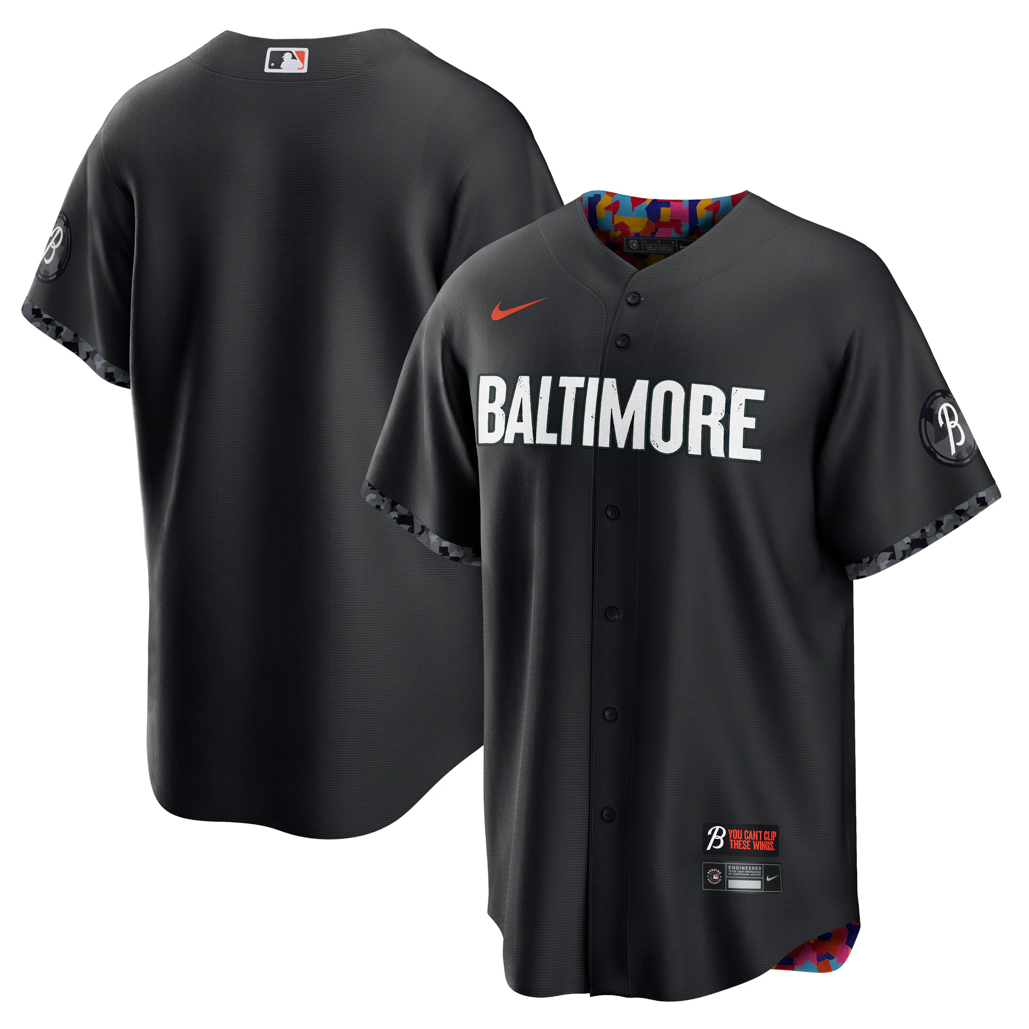 Alternative view of Baltimore Orioles 2023 City Connect Replica Jersey - Black
