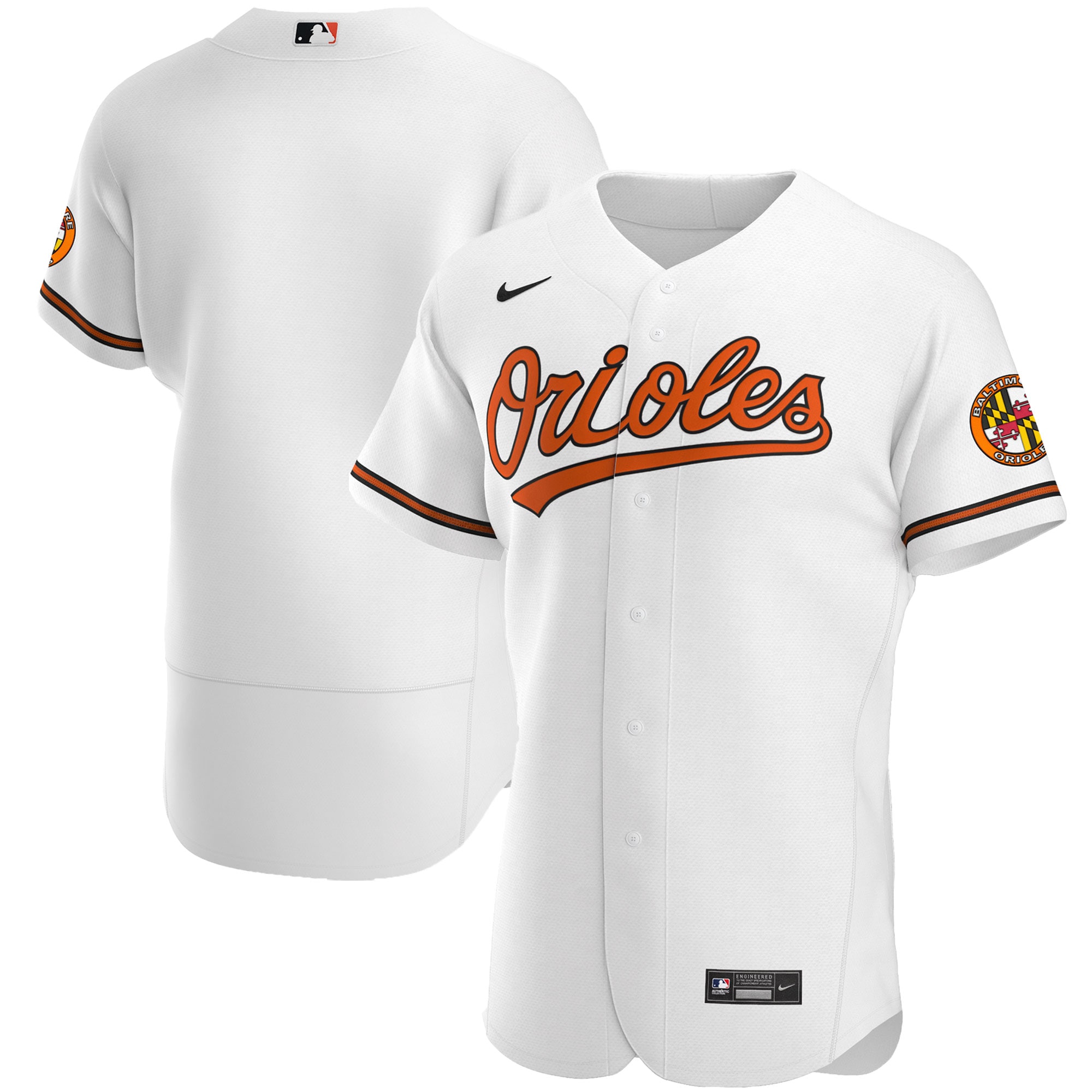Baltimore Orioles Home Authentic Team Jersey - White