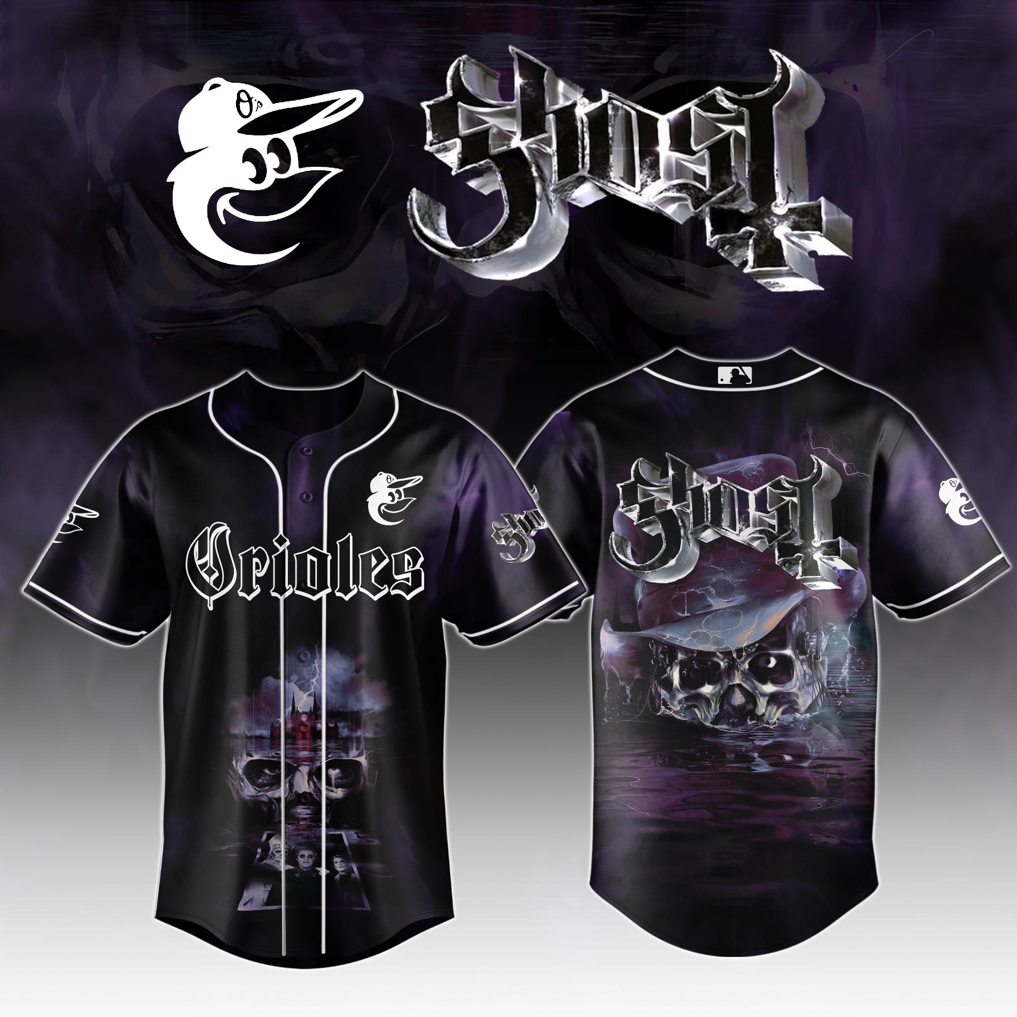 Baltimore Orioles Mlb X Ghost Night Show Baseball Jersey