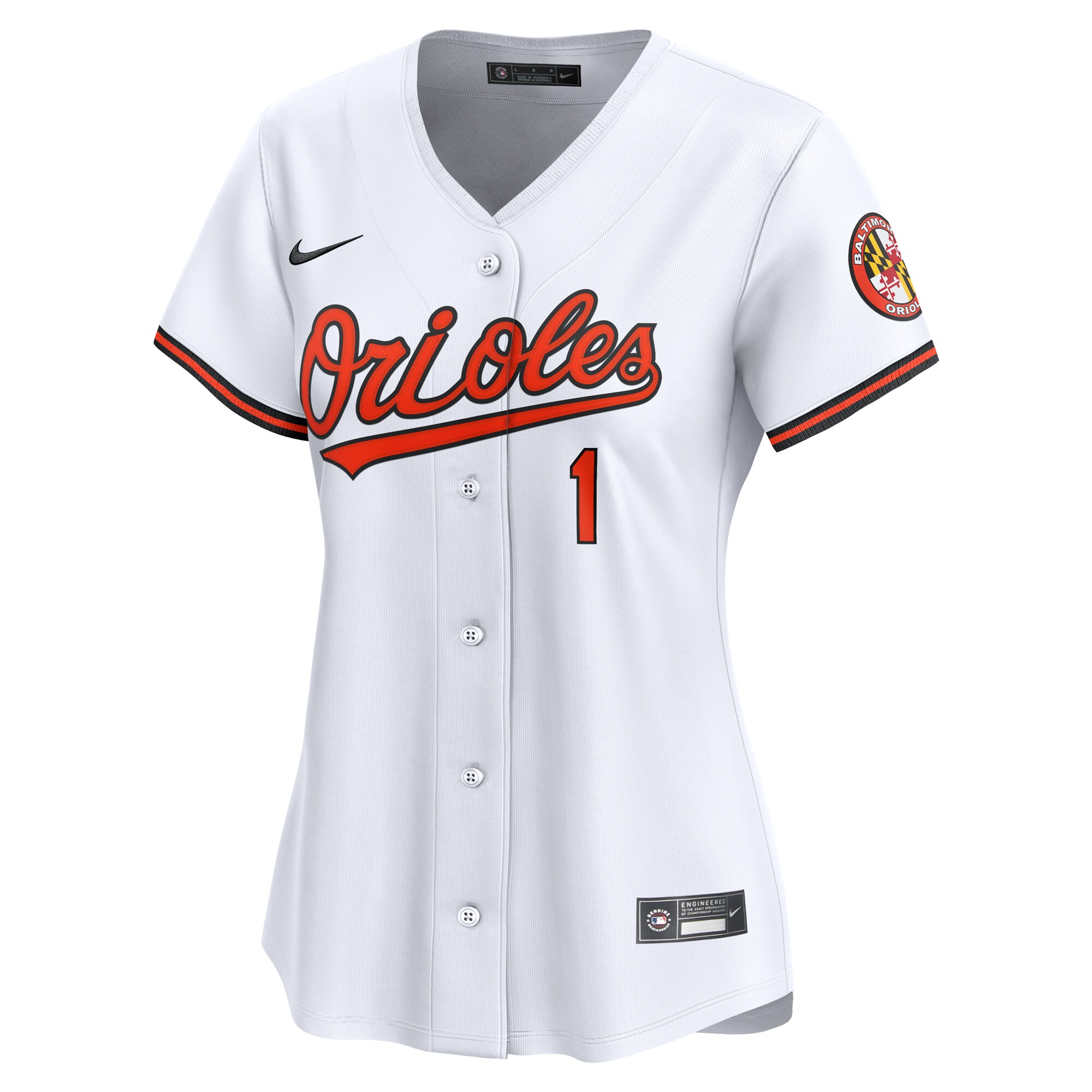 Alternative view of Baltimore Orioles Women's #1 Mom Home Limited Jersey - White