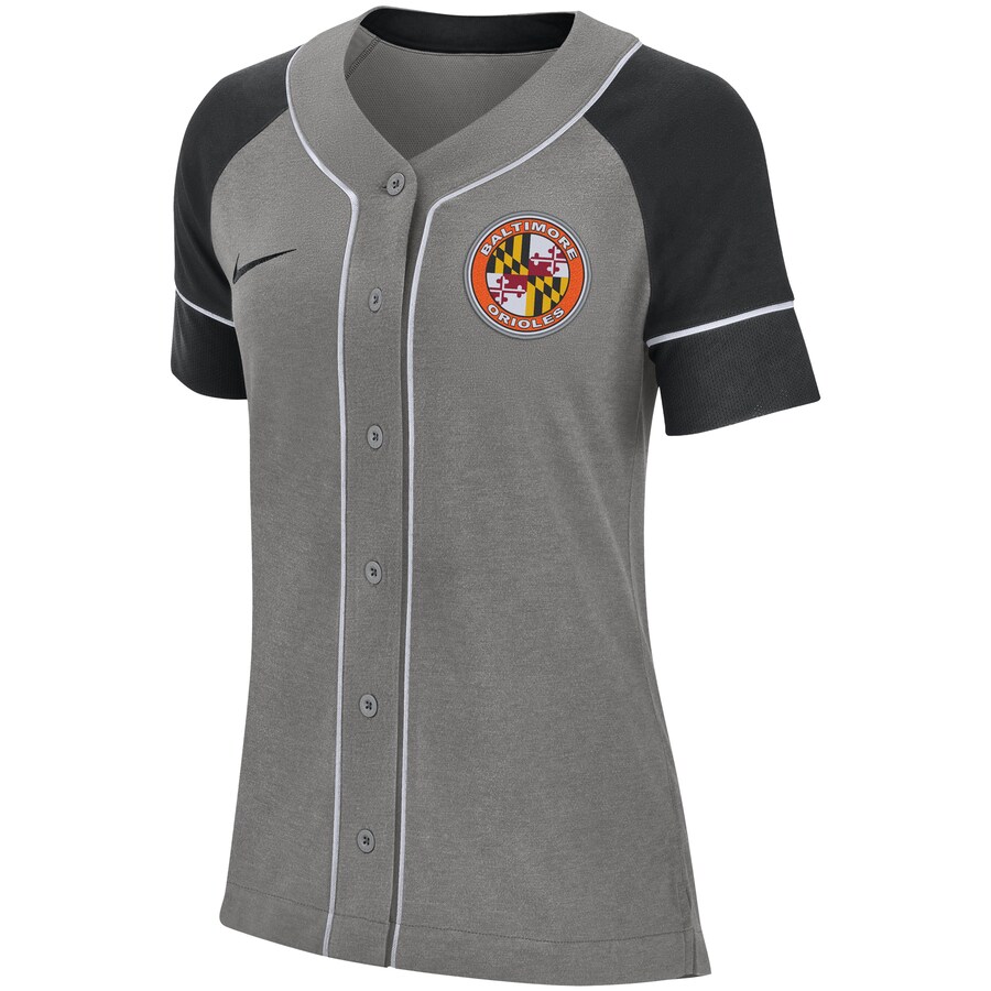 Alternative view of Baltimore Orioles Women's Classic Baseball Jersey - Gray