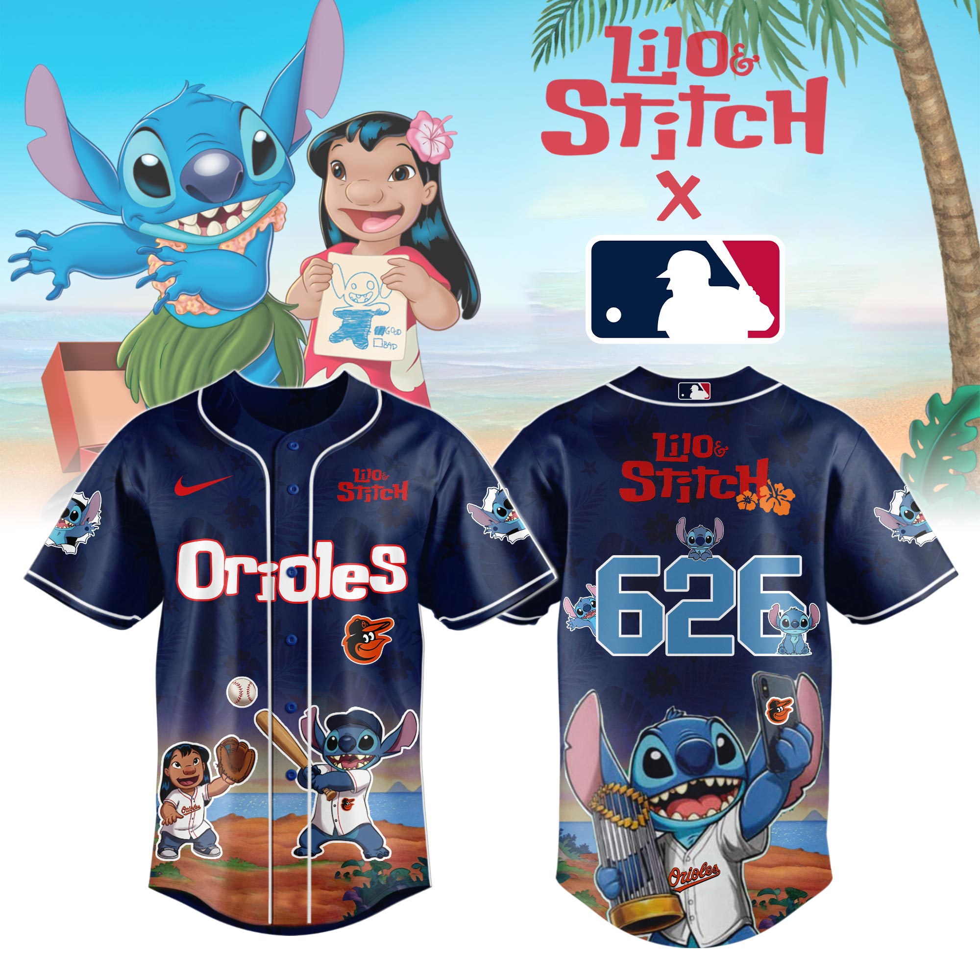 Baltimore Orioles X Lilo & Stitch Limited Edition Jersey
