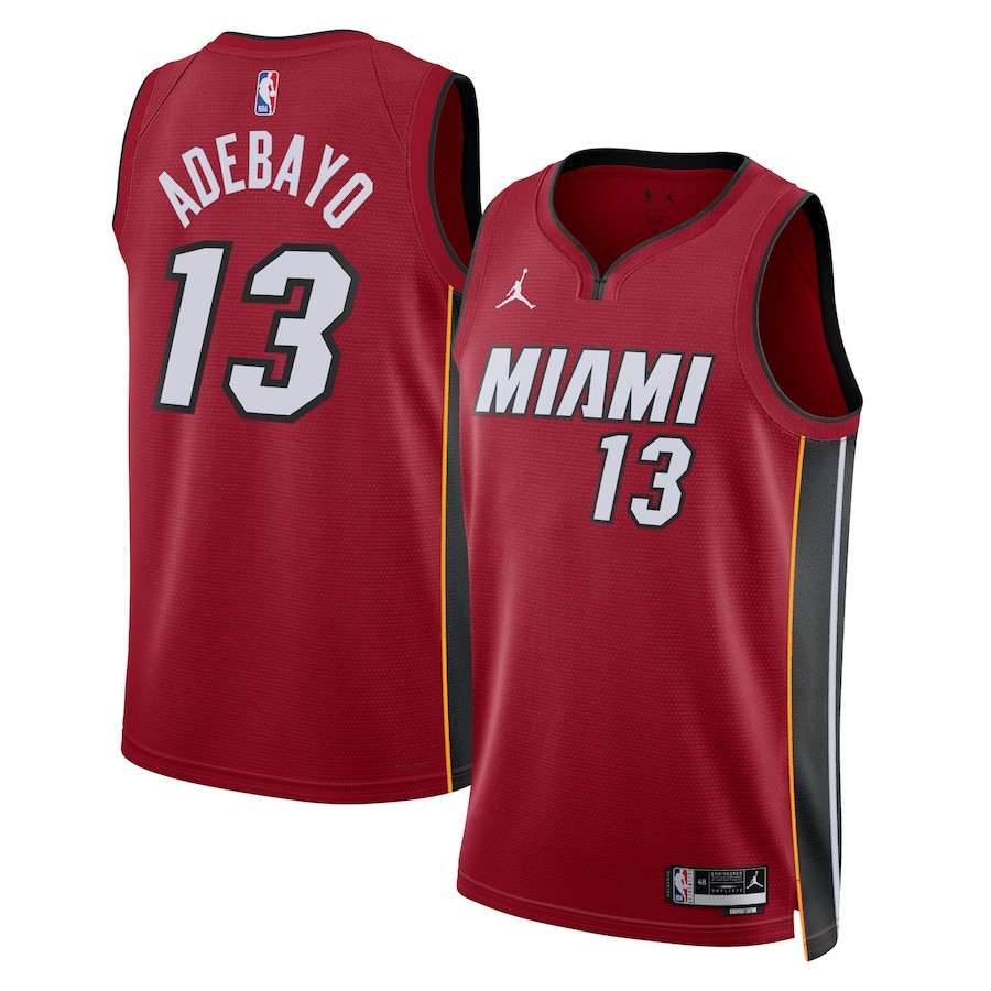 Bam Adebayo 13 Miami Heat Unisex Swingman Jersey - Statement Edition - Crimson - JS464 