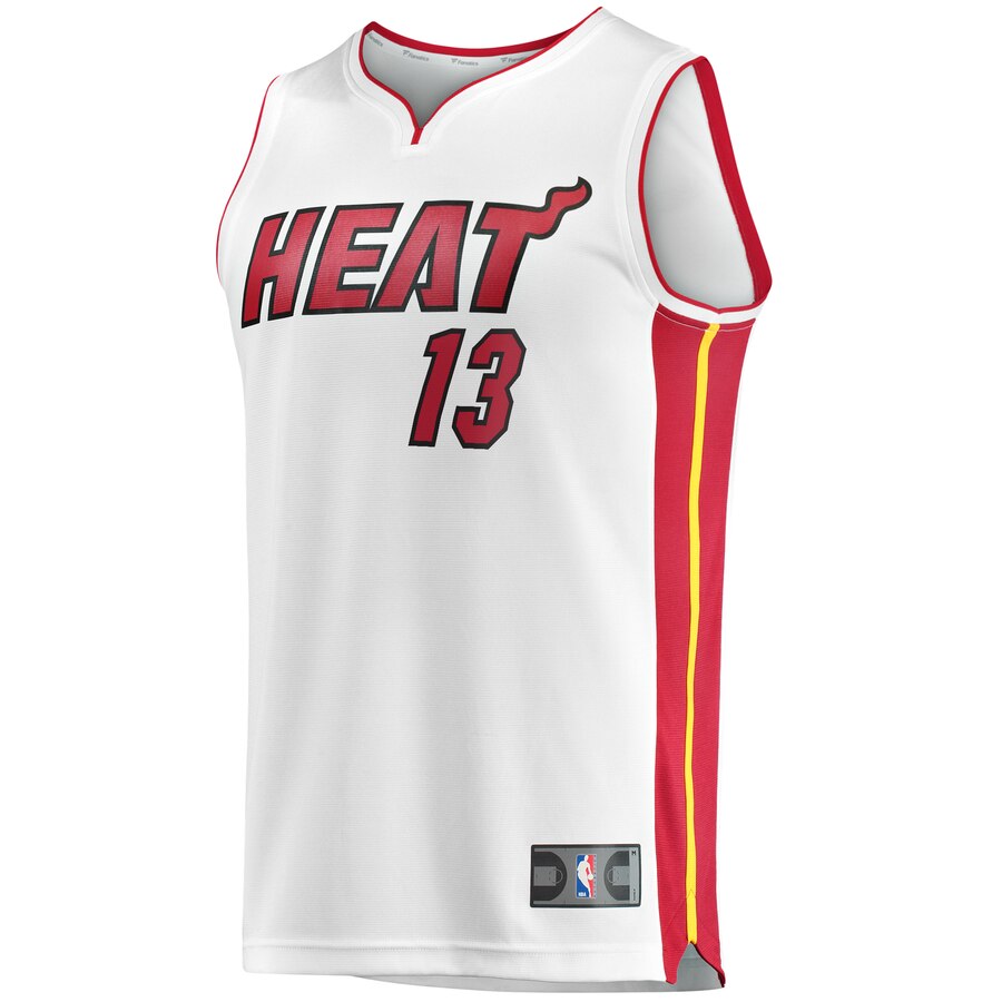 Alternative view of Bam Adebayo Miami Heat Fanatics Branded Fast Break Player Jersey - Association Edition - White