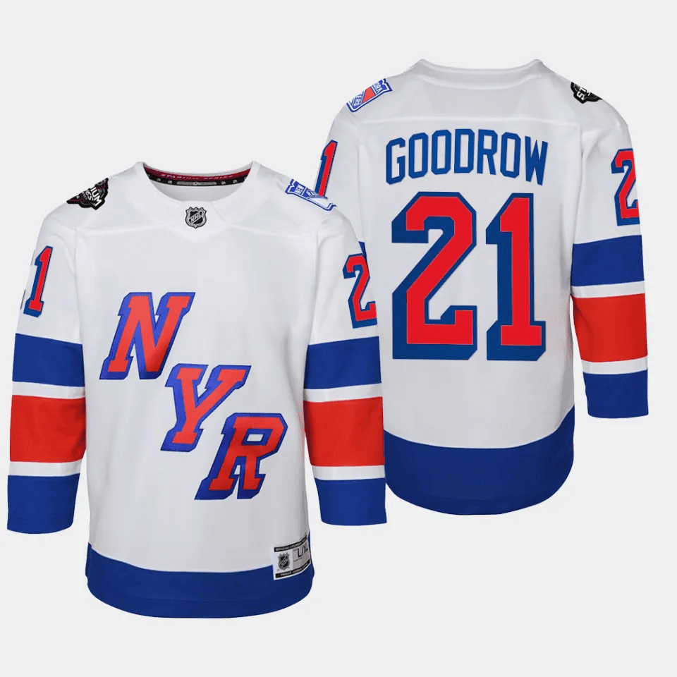 Alternative view of Barclay Goodrow 21 New York Rangers 2024 NHL YOUTH Stadium Series Jersey - White - JS876 