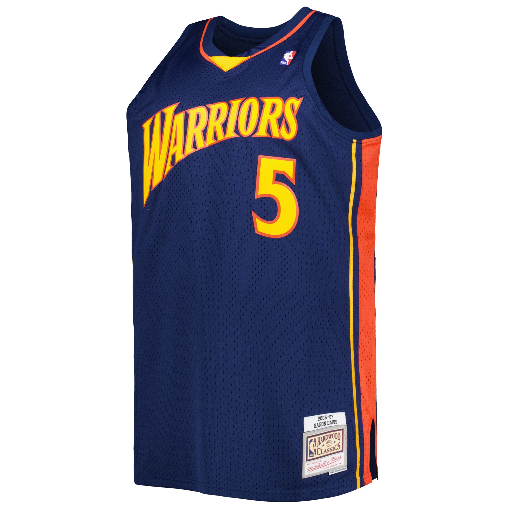 Alternative view of Baron Davis Golden State Warriors Mitchell & Ness Big & Tall Hardwood Classics 2006/07 Swingman Jersey - Navy