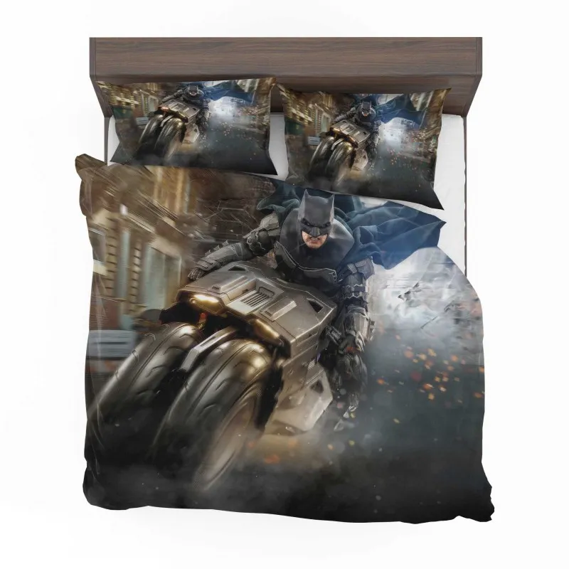 Alternative view of Batcycle In The Flash DC Bedding Set - Custom Bedding Set