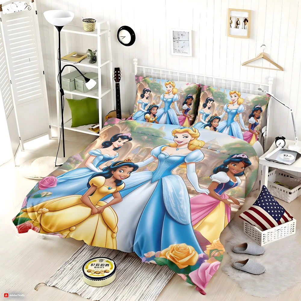 Belle And Aurora Disney Princess Bedding Set - Custom Bedding Set