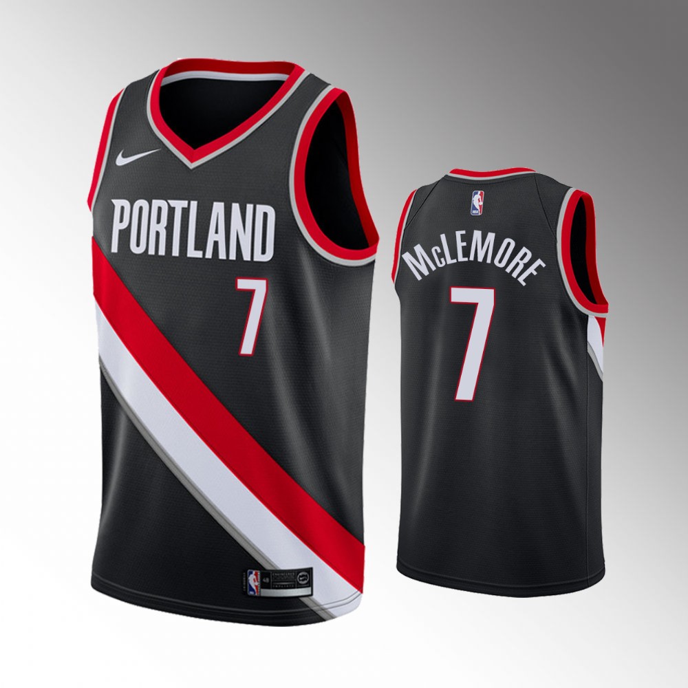 Ben Mclemore Portland Trail Blazers 2021 Icon Edition Black 2021 Trade Jersey