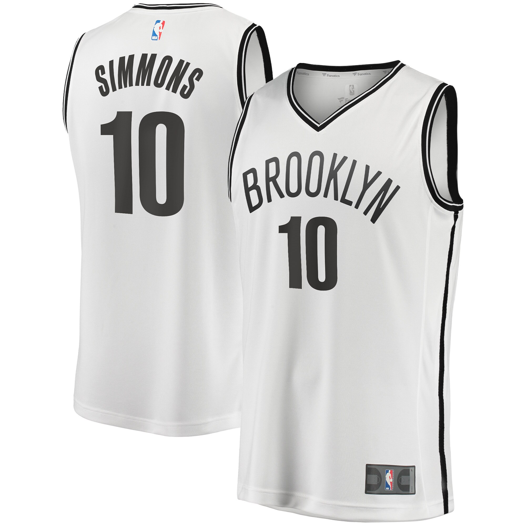 Alternative view of Ben Simmons Brooklyn Nets Fanatics Branded Fast Break Replica Jersey - Association Edition - White
