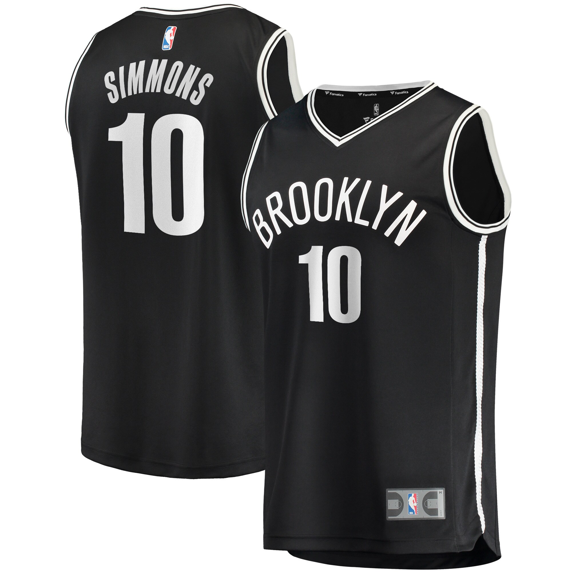 Alternative view of Ben Simmons Brooklyn Nets Fanatics Branded Youth Fast Break Replica Player Jersey Black - Icon Edition