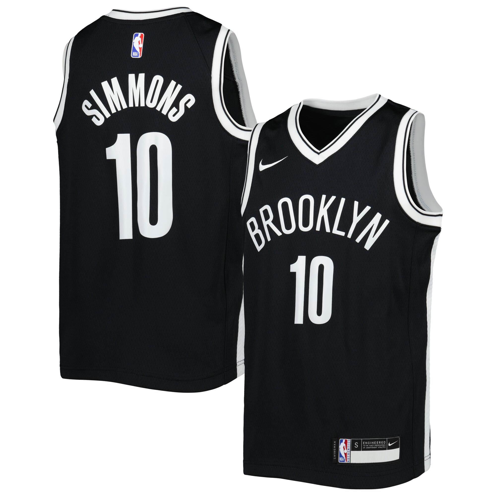 Alternative view of Ben Simmons Brooklyn Nets Youth 2021/22 Swingman Jersey - Icon Edition - Black
